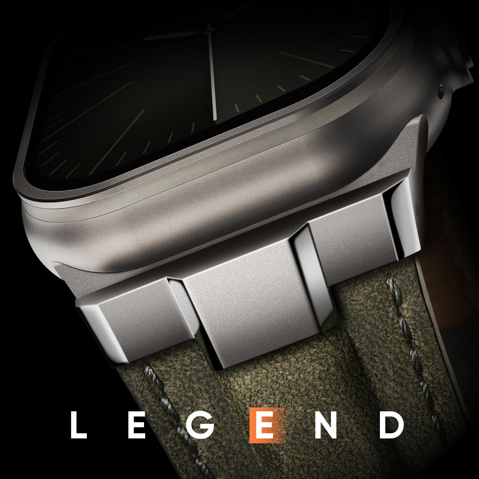 Suitisbest Leather Bands Compatible For Apple Watch Ultra Band 49Mm 46Mm 45Mm 44Mm 42Mm, Genuine Leather Rugged Durable Matel Co