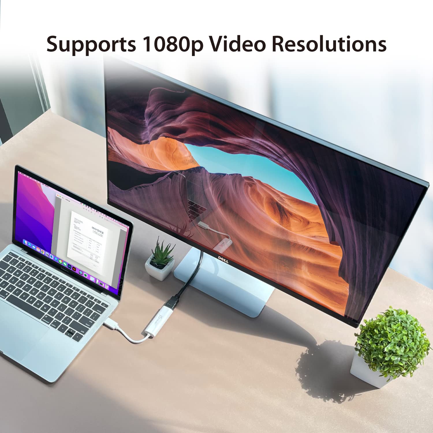 J5Create Usb To Hdmi Multi-Monitor Adapter Supports 1080P 2048 X 1152 @ 32 Bits | Usb 3.0 With 2.0 Support | Adapter Is Compatib