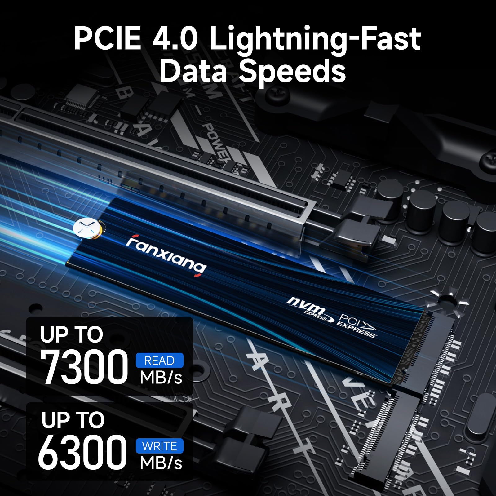 Fanxiang 4Tb Pcie Nvme Ssd Gen 4 Gaming Ssd M.2 2280, Up To 7300Mb/S Compatible With Ps5, Internal Solid State Drive For Gamers,