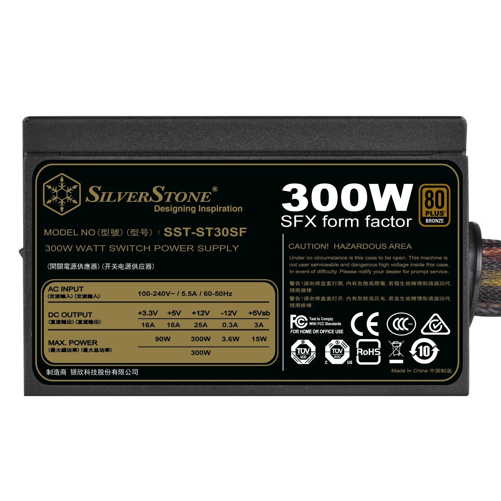 Silverstone St30Sf V2 80 Plus Bronze 300W Sfx Power Supply, Sst St30Sf V2
