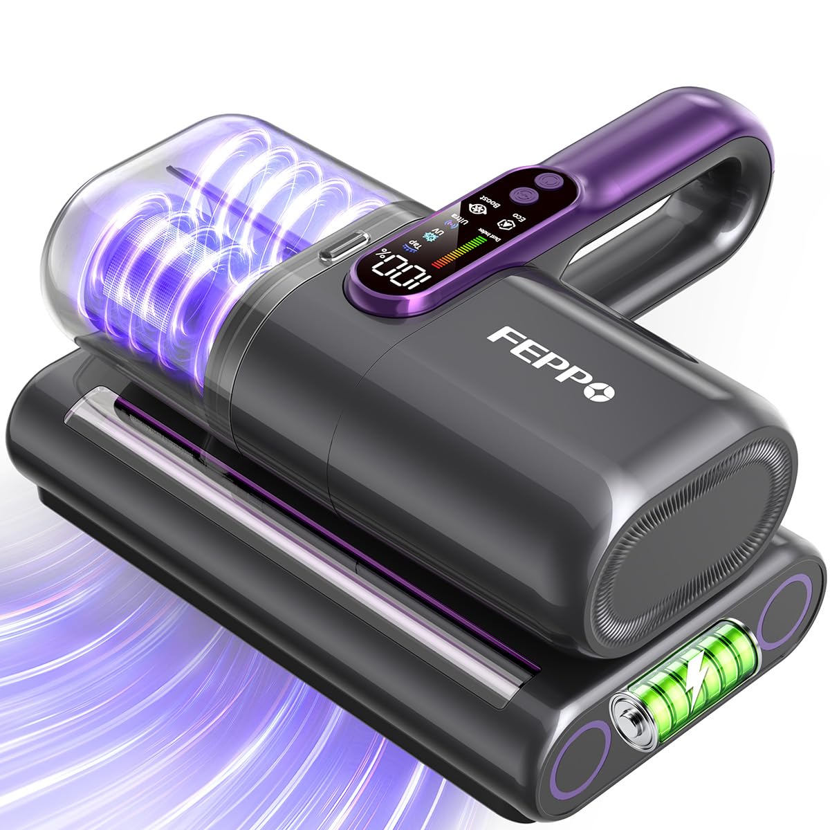FEPPO Cordless Mattress Vacuum Cleaner, 18Kpa Strong Suction Bed Vacuum