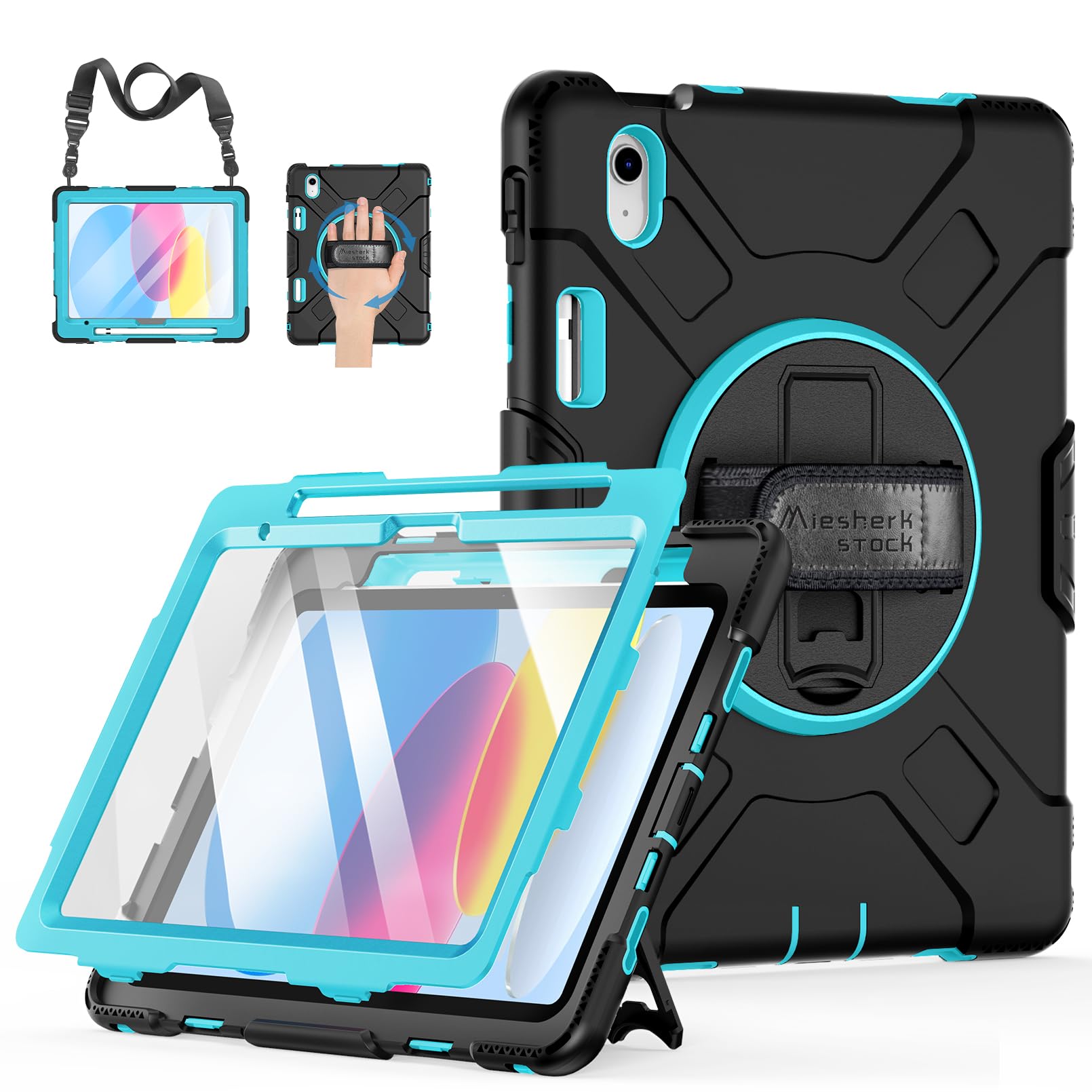 Case For Ipad 10Th Generation 2022: Military Grade Silicone Protective Cover For Ipad 10Th Gen 10.9 Inch With Screen Protector 