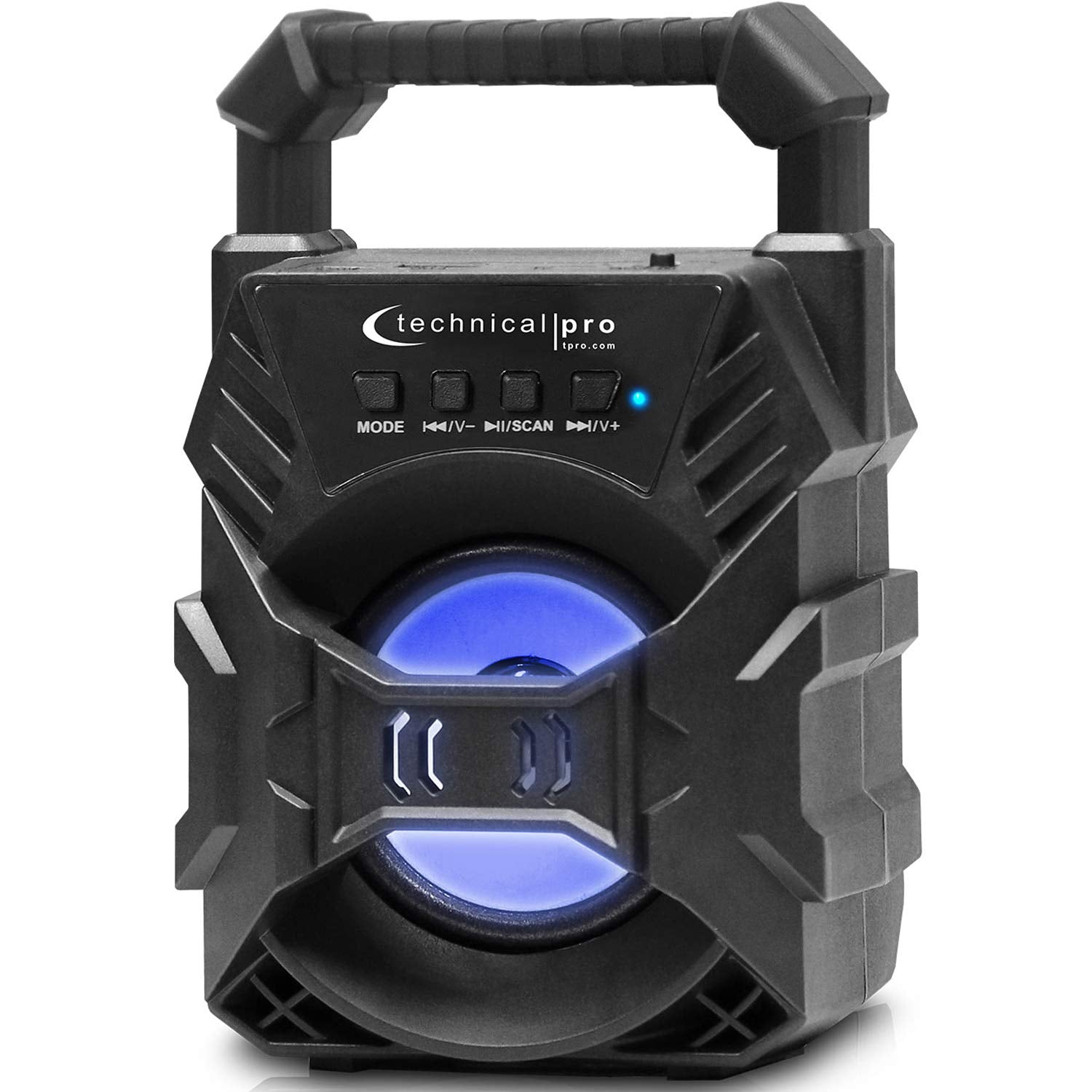 Technical Pro Portable Rechargeable Compact Bluetooth Speaker With Led'S Usb/Fm/Tf, Lightweight & Compact Design Make It The Perfect On The Go Speaker, For Home, Outdoors, Travel, Party