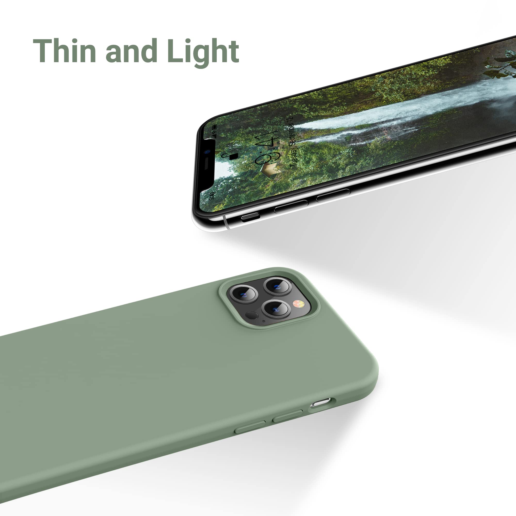 Otofly Designed For Iphone 12 Pro Max Case,[Silky And Soft Touch Series] Premium Soft Liquid Silicone Rubber Full Body Protectiv