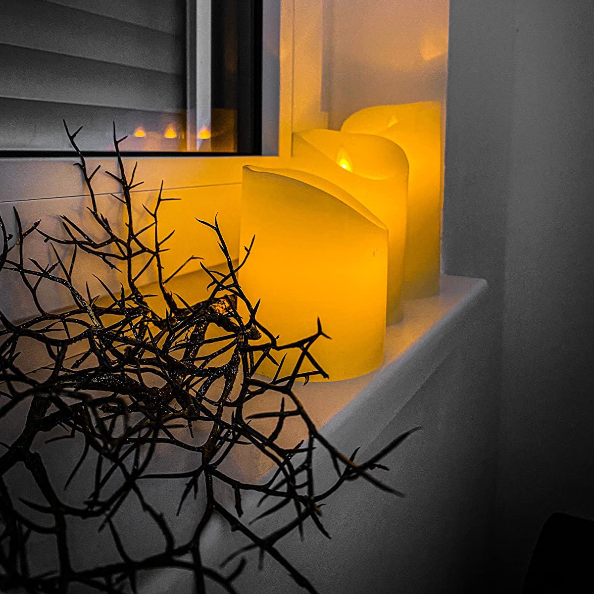 Biyanuo Flameless Battery Operated Led Candles With10Key Button Remote Control 24 Hour Timer Set Of 3 Electric Flickering Pillar