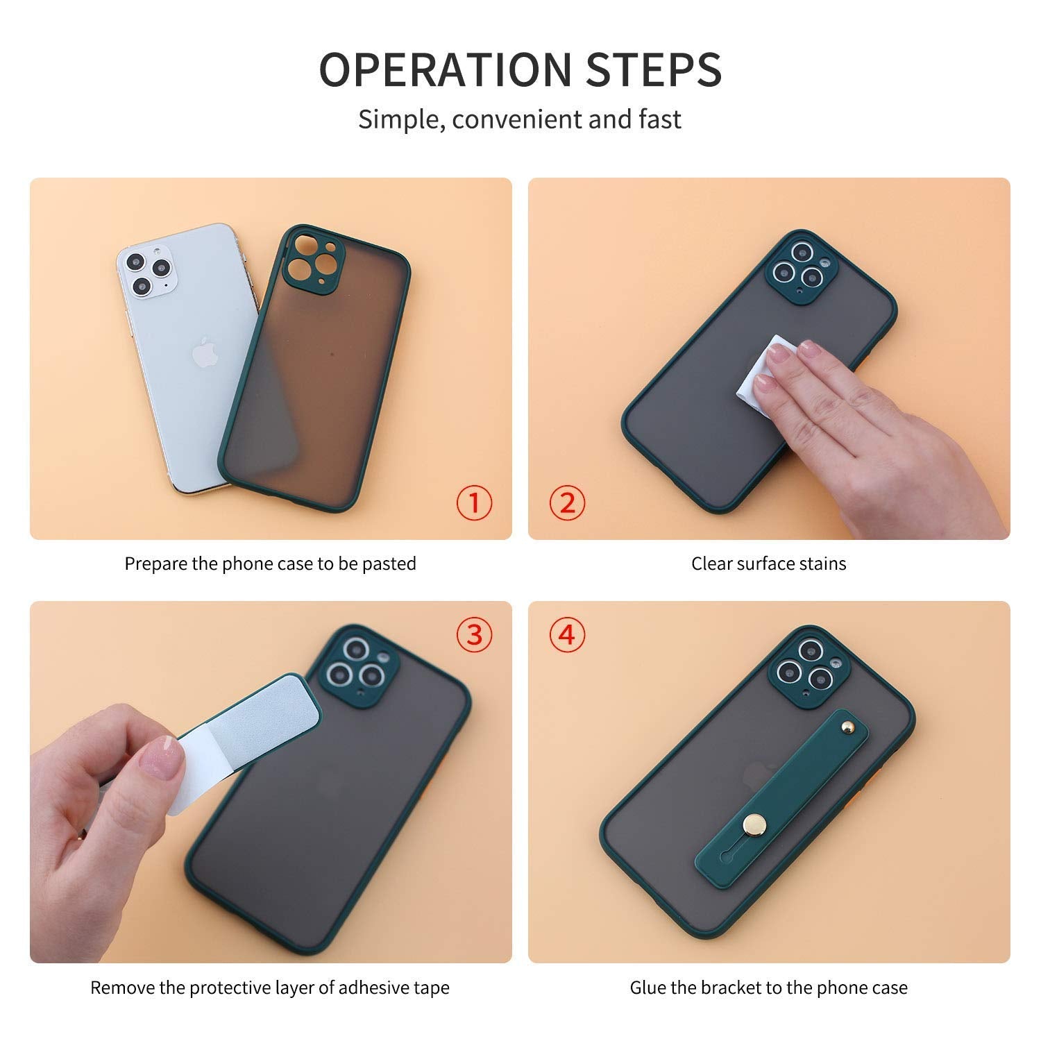 Removable And Reusable Cell Phone Grip Strap, Yetaida Telescopic Finger Kickstand Bracket Universal Silicone Phone Holder Stand