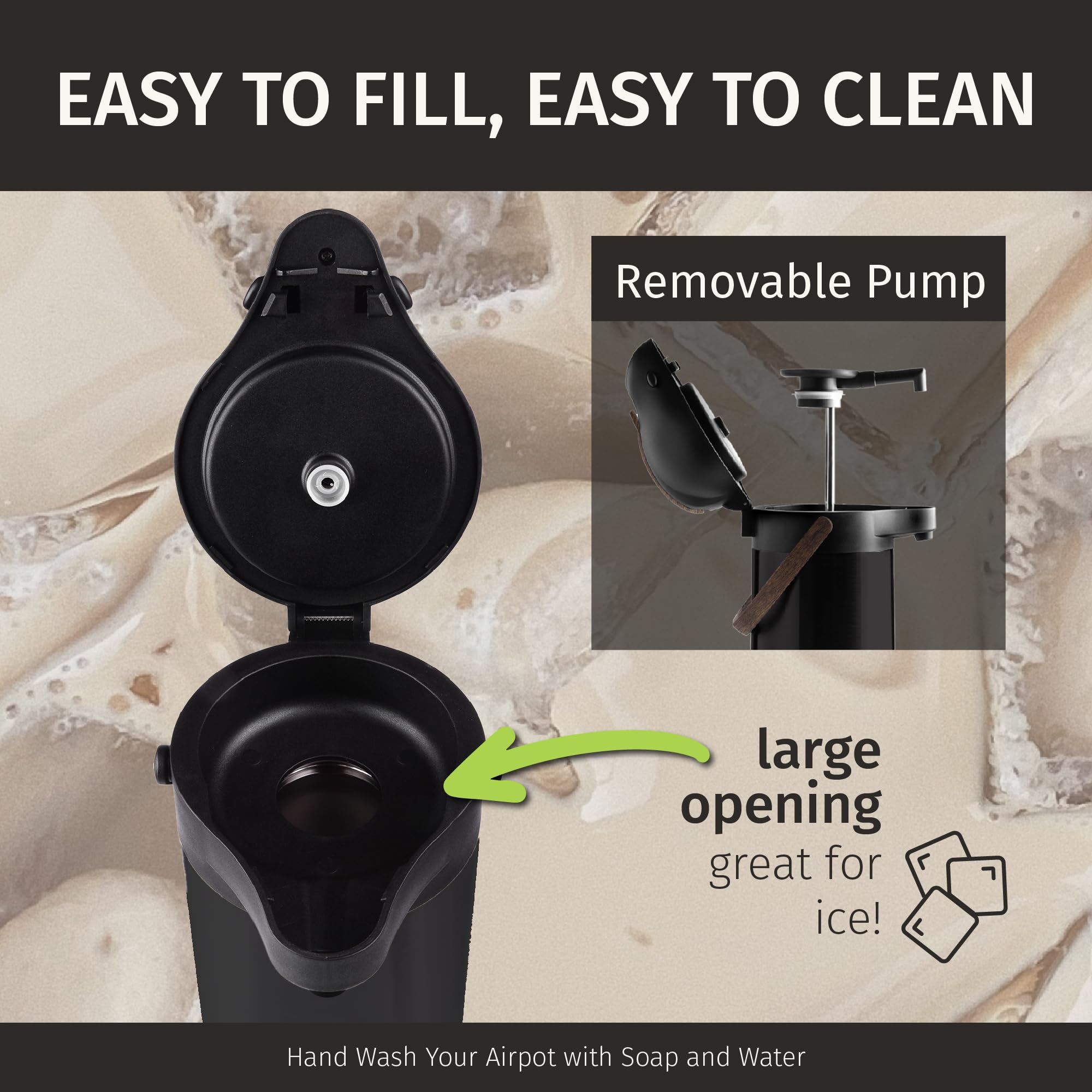 Thermal Coffee Carafe 101Oz W/Wood Trim, Keeps Coffee Hot For 12Hrs & Cold For 36Hrs Premium Stainless Steel Carafe For Hot Liqu