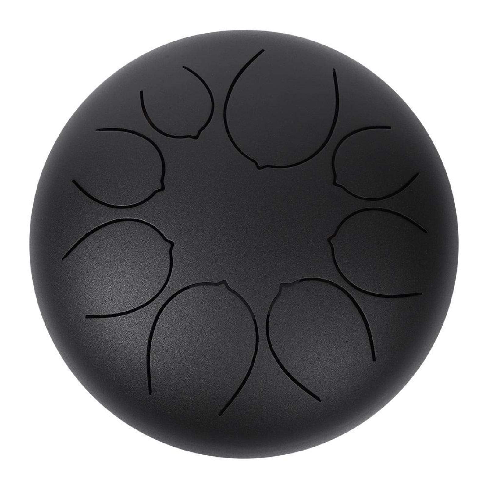 Tongue Drum, Steel Tongue Drum Hang Drum Instrument 10 8 Tone Steel Drum for Kids Adults Beginners for Home School Band(Black)