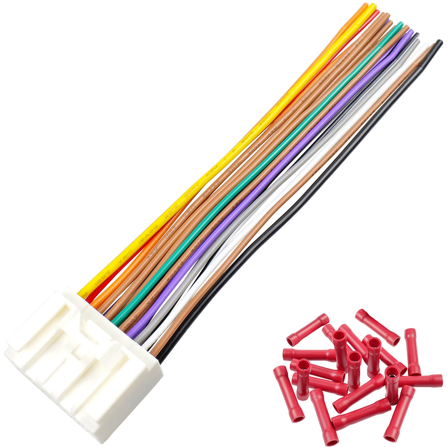 Jayubien Radio Wiring Harness 20Pin Female Connector Replacement For Toyota Lexus 2004 Up With Jbl Amplifier Car Stereo Wire Har