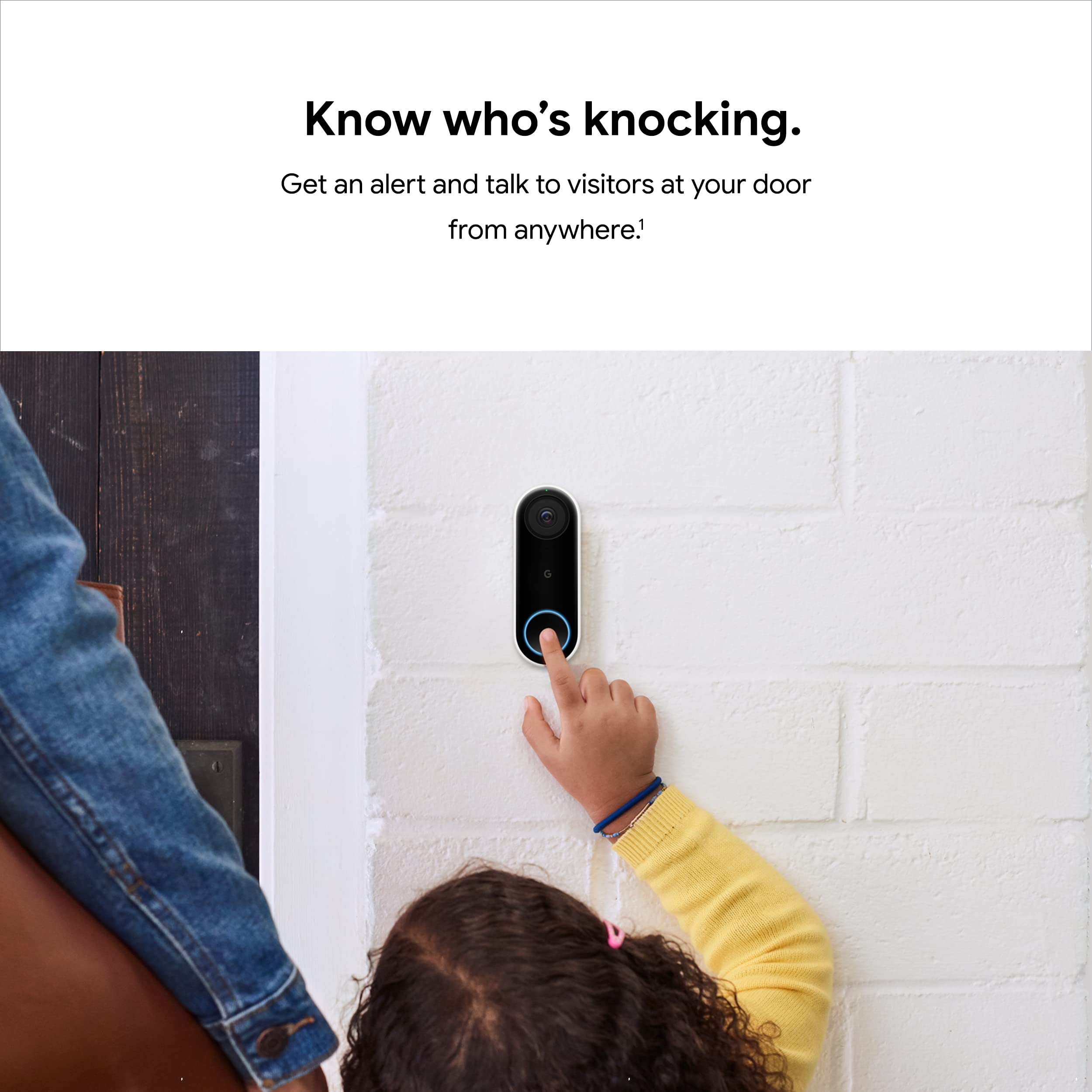 Google Nest Doorbell (Wired) - Formerly Nest Hello - Video Doorbell With 24/7 Streaming - Smart Doorbell Camera For Home With Hd