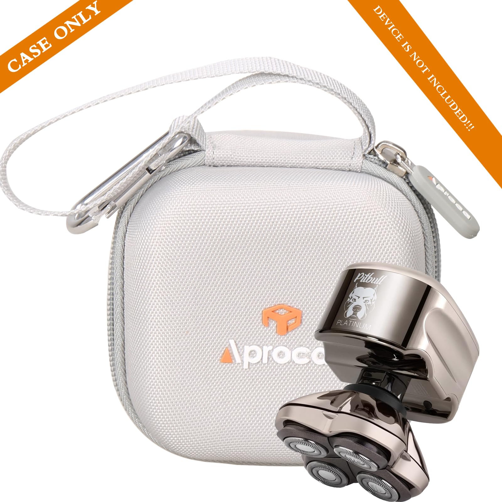 Aproca Grey Hard Storage Portable Case, For Skull Shaver Pitbull Gold Pro/Silver Pro Head Shaver Electric Head & Face Shaver