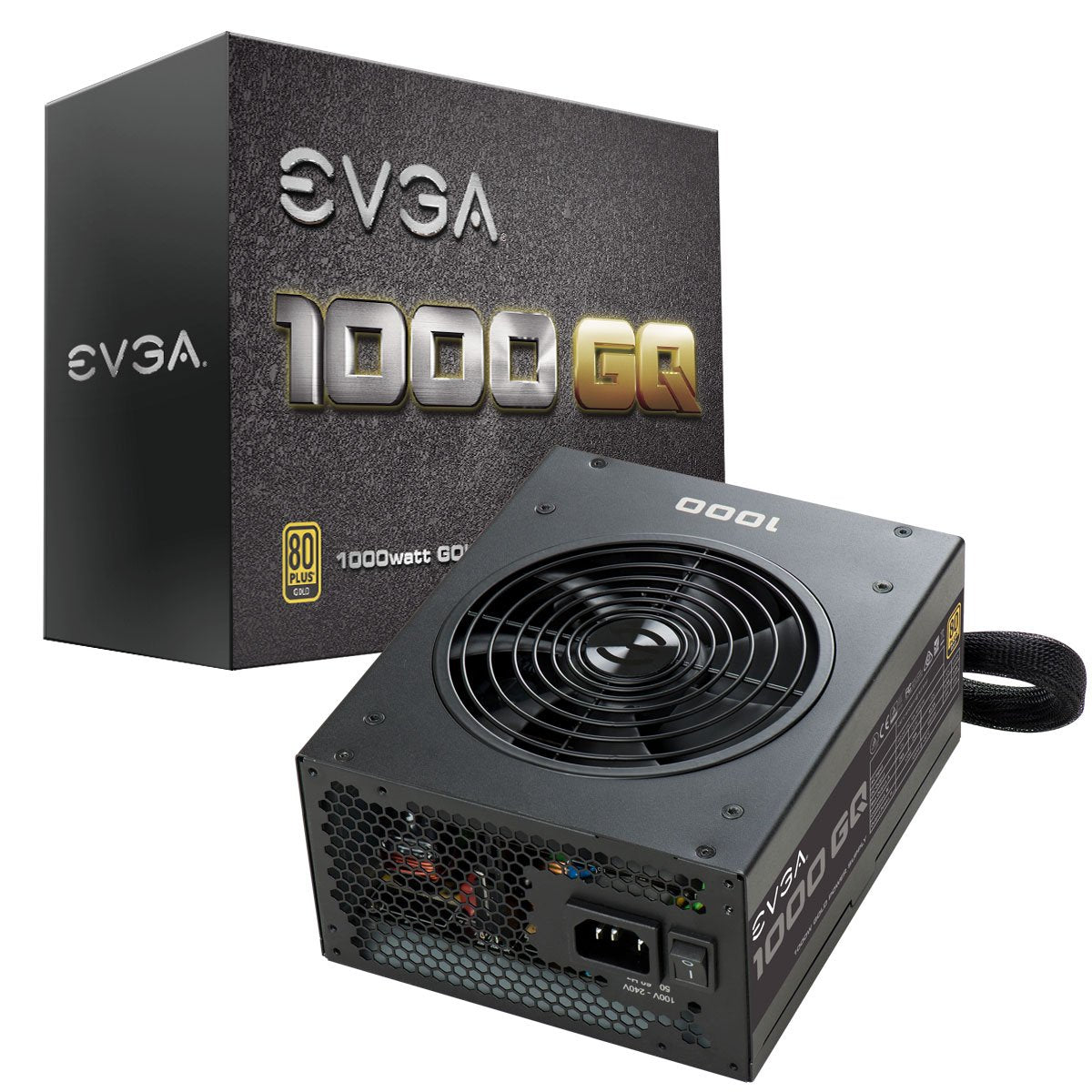 Evga 210 Gq 1000 V1,1000 Gq, 80+ Gold 1000W, Semi Modular, Evga Eco Mode, 5 Year Warranty, Power Supply,Black