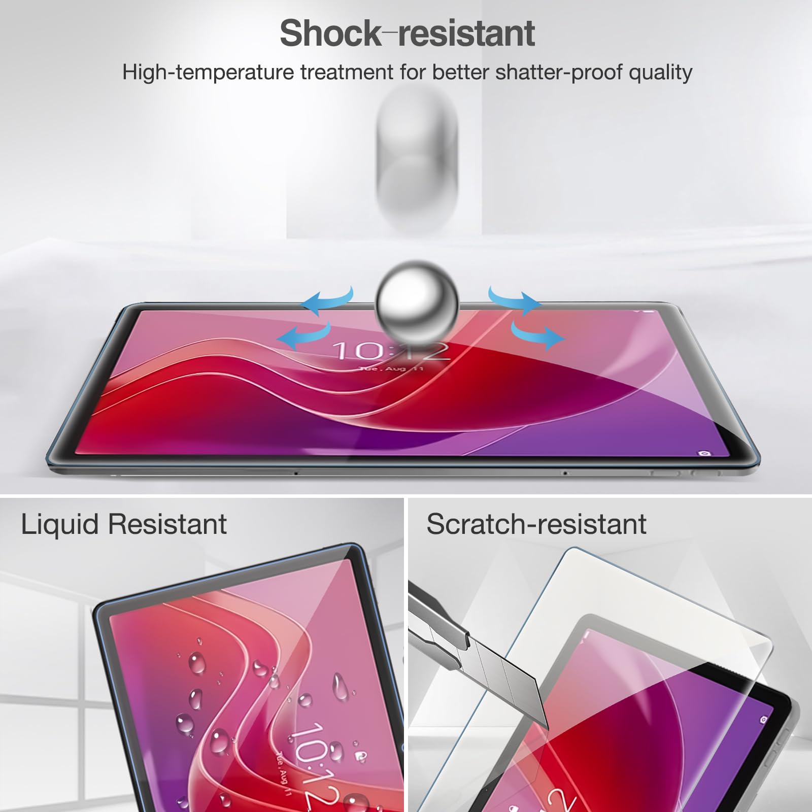 Procase 2 Pack Screen Protector For Lenovo Tab M11/Tab K11 Lte 2024, Tempered Glass Film Guard For Lenovo 11� Tab M11/Tab K11 Lte 2024 Release