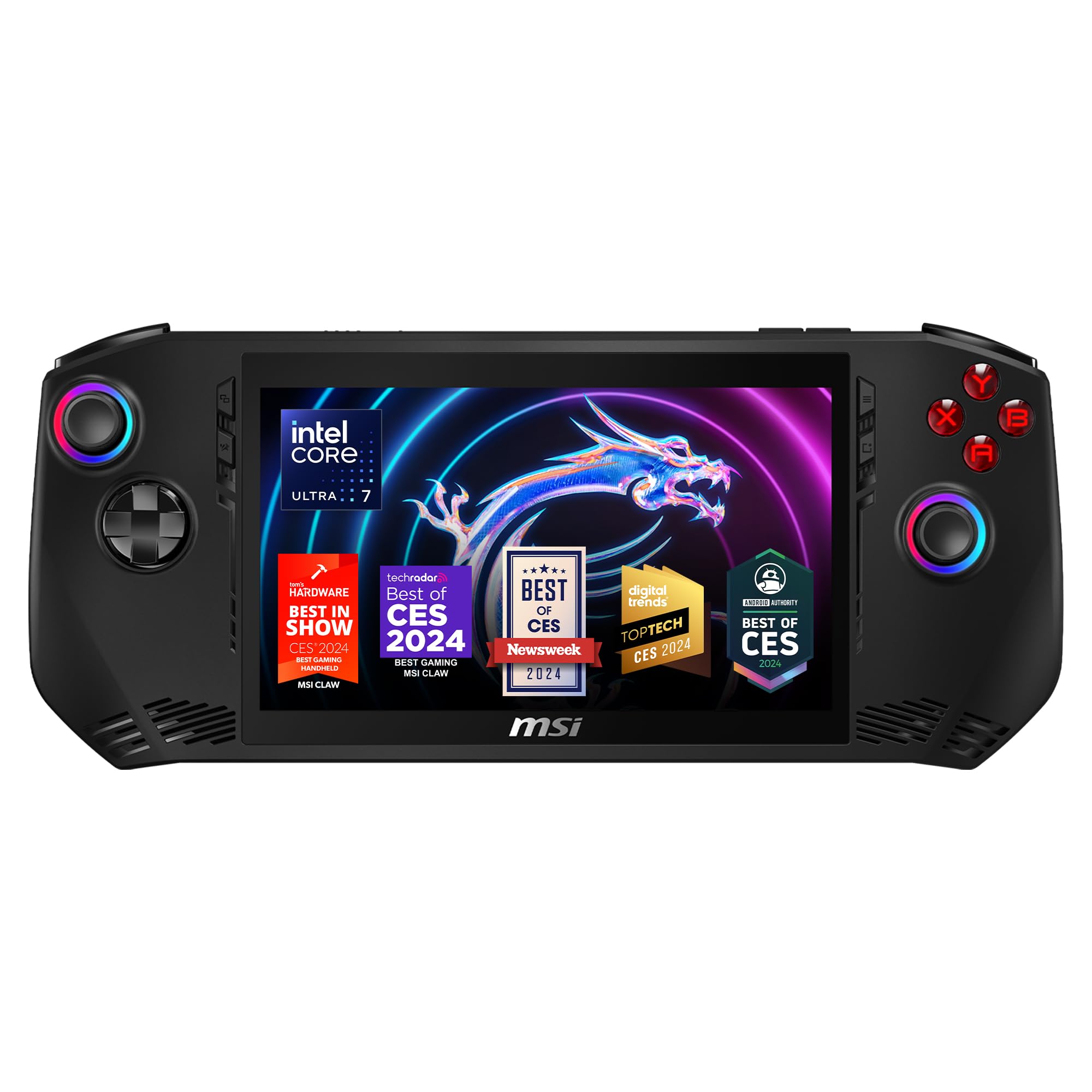 MSI Claw PC Gaming Handheld: Intel Ultra 5-135H, 7 FHD 120Hz Display, 16GB LPDDR5, 512TB NVMe SSD, MicroSD Card Reader, Thunderb