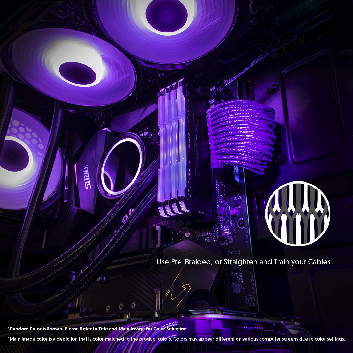 Linkup   Ava 30Cm Eps 8P(4+4) Cpu Atx Motherboard Psu Power Supply Braided Sleeved Custom Mod Pc Extension Cable W/Combs?Strong