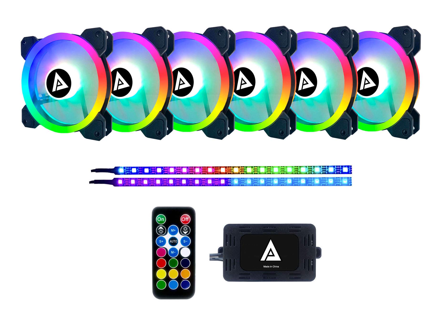 Apevia Tl612L2S Rgb Twilight 120Mm Silent Dual Ring Rgb Color Changing Led Fan W/Remote Control, 28X Leds & 8X Rubber Pads W/ 2