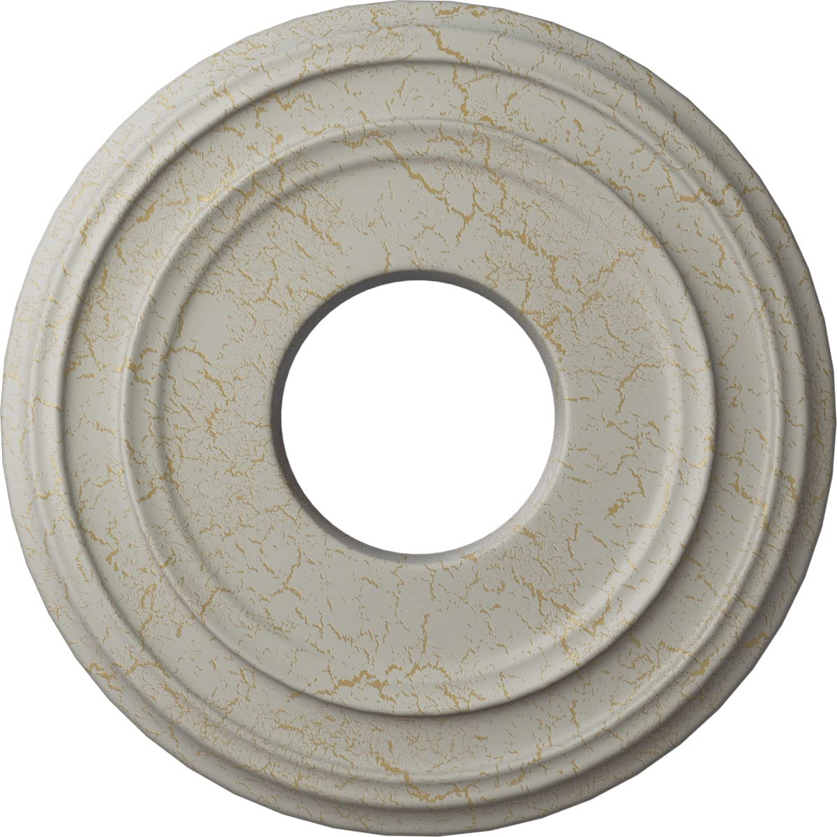 Ekena Millwork CM12CLPCC 12-3/8 x 4 x 1-1/8 Classic Ceiling Medallion, Pot of Cream Crackle