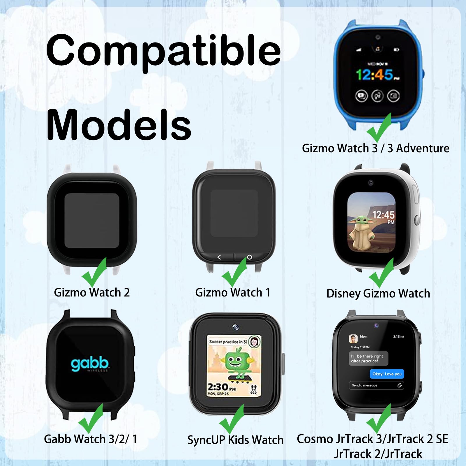 2 Pack Gizmo Watch Band Replacement For Kids, Silicone Sport 20Mm Soft Breathable Smartwatch Band Compatible With Gizmo Watch 2,