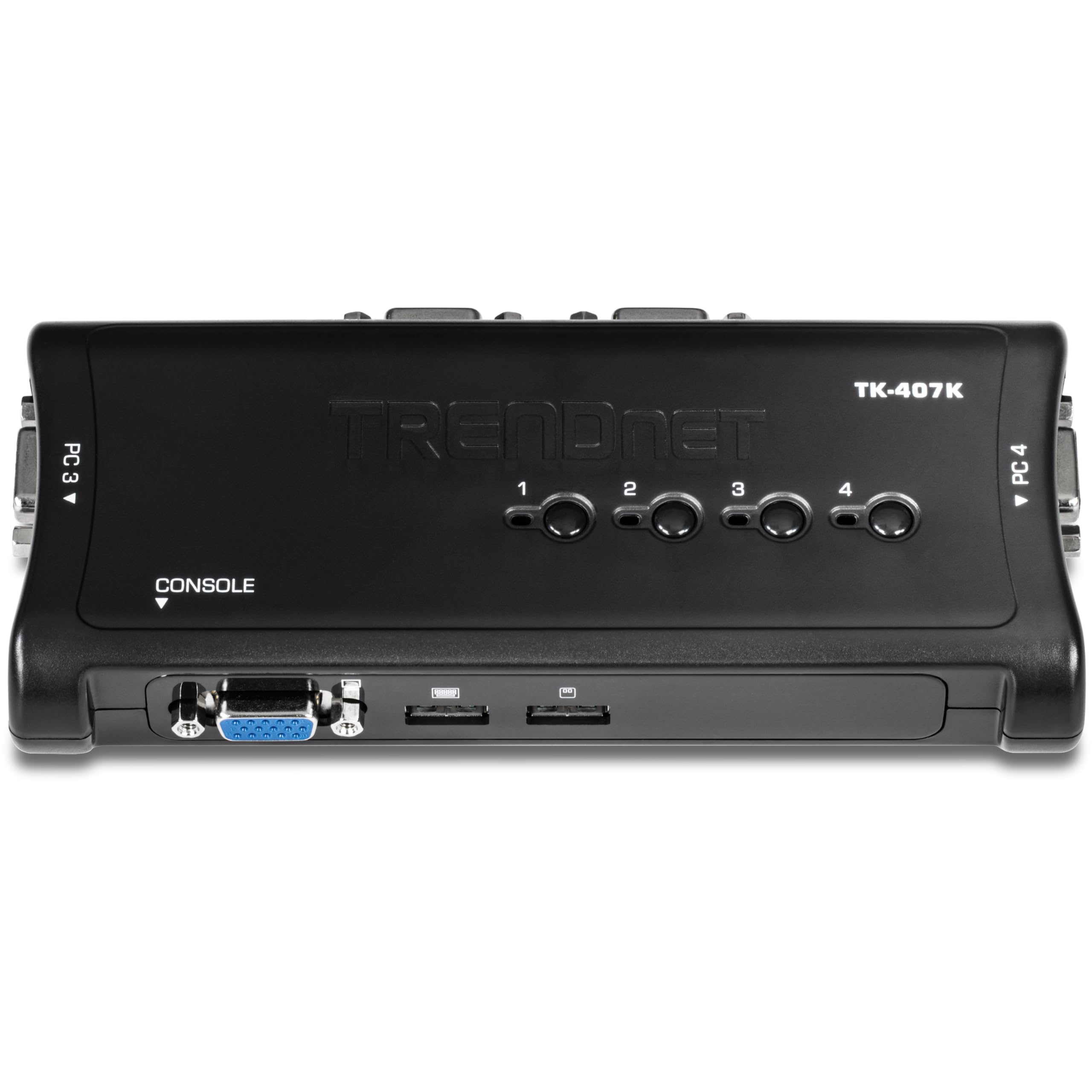Trendnet 4 Port Usb Kvm Switch Kit, Vga And Usb Connections, 2048 X 1536 Resolution, Cabling Included, Control Up To 4 Computers
