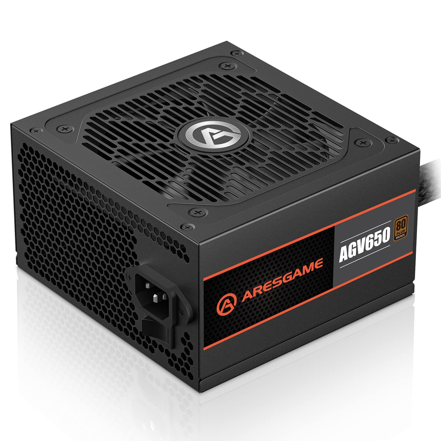 Aresgame Agv Series 650W Power Supply, 80 Plus Bronze Certified, Non Modular Power Supply, 5 Year Warranty