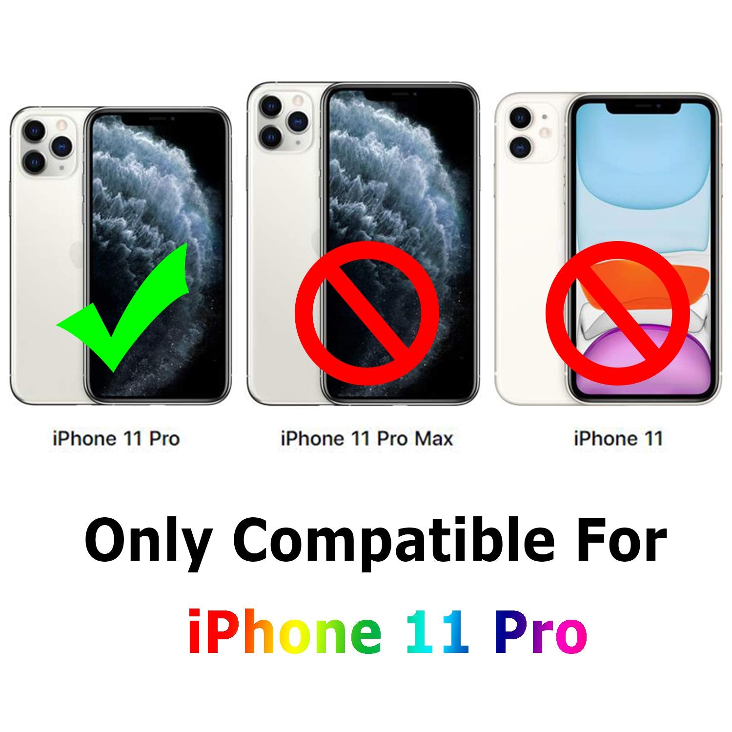 Tenoc Phone Case Compatible With Iphone 11 Pro, Clear Case Shockproof Protective Bumper Slim Cover For 5.8 Inch