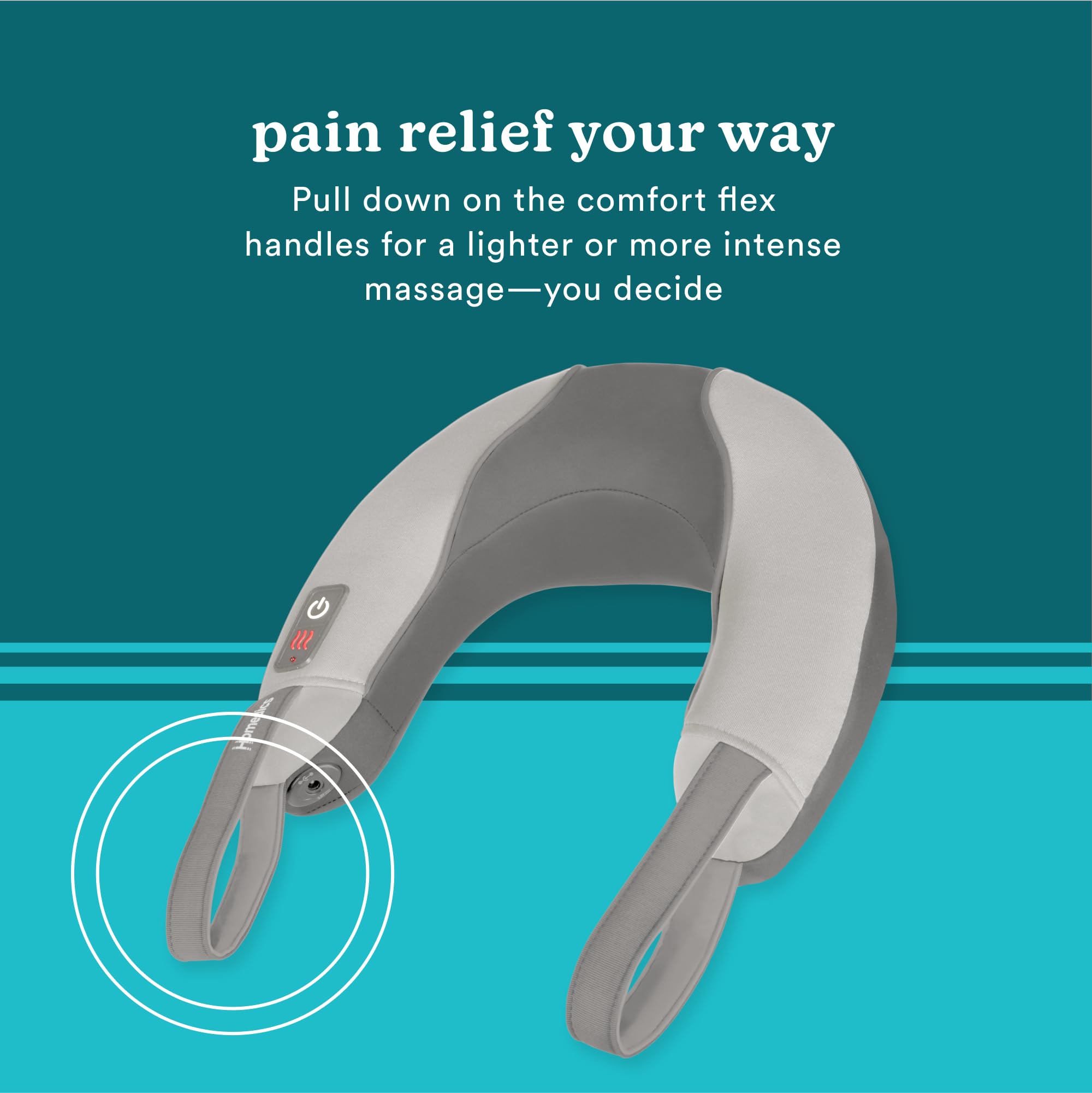 Homedics Pro Therapy Vibration Neck Massager With Heat   Soft Foam, Vibration Massage, Plus Soothing Heat And Choice Of 2 Speeds