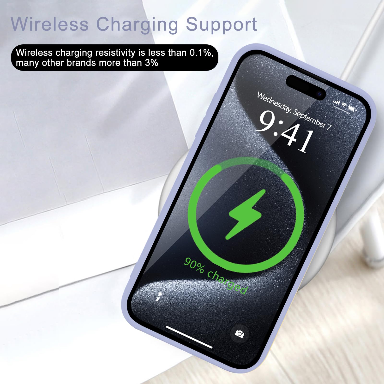 Wirvyuer For Iphone 14 Pro Case Cute Heart Pattern Soft Shockproof Slim Protective Silicone Phone Case Cover For Women Girls, Li