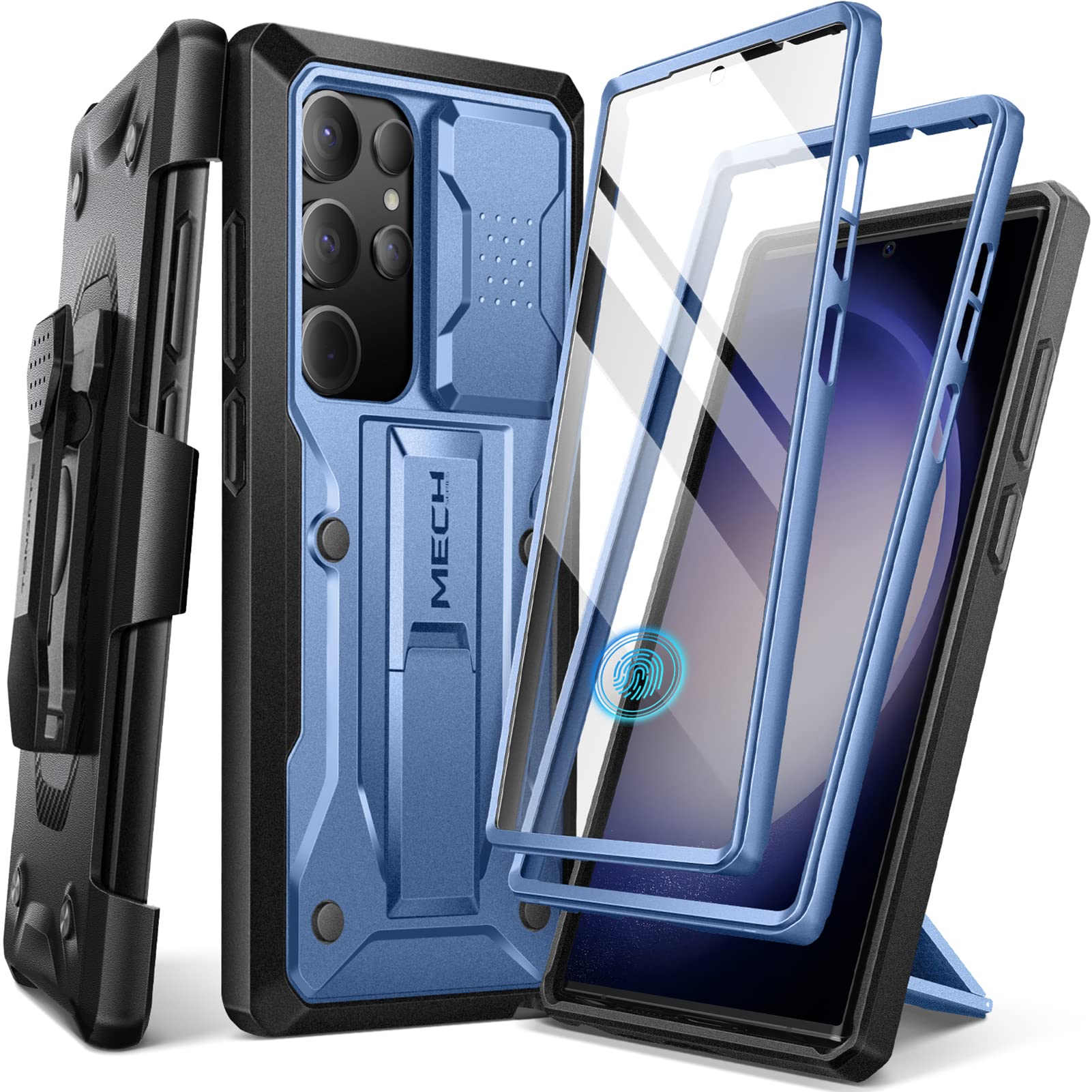 Tongate For Samsung Galaxy S23 Ultra Case, [Bulit In Slide Camera Cover & Screen Protector] [2 Front Frame] Military Grade Shock