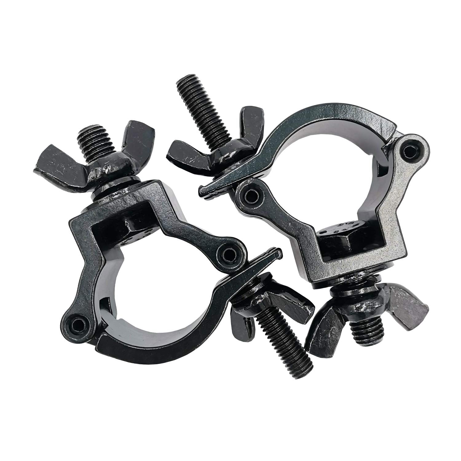 2 Pcs Dj Lighting Clamps 1 1/4''   1 3/8'' Lighting Mount Fits 32 35Mm Od Pipe Heavy Duty 165 Lbs Hook Clamps Aluminum Alloy For