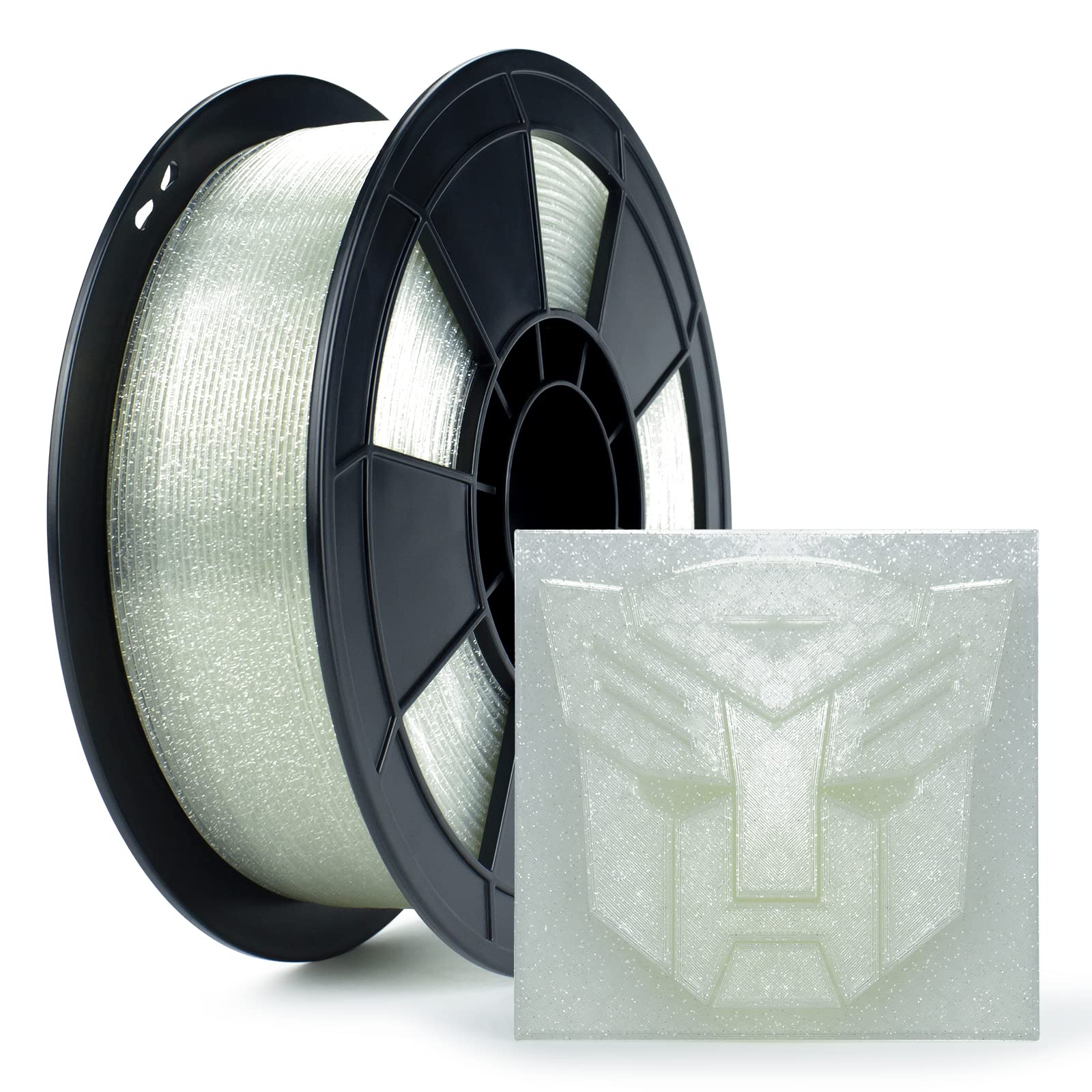 Ziro Glitter Pla Filament 175Mm, 3D Printer Filament Shiny Sparkle Pla With Glitter, Twinkle Series 175 1Kg22Lbs Translucent Spo