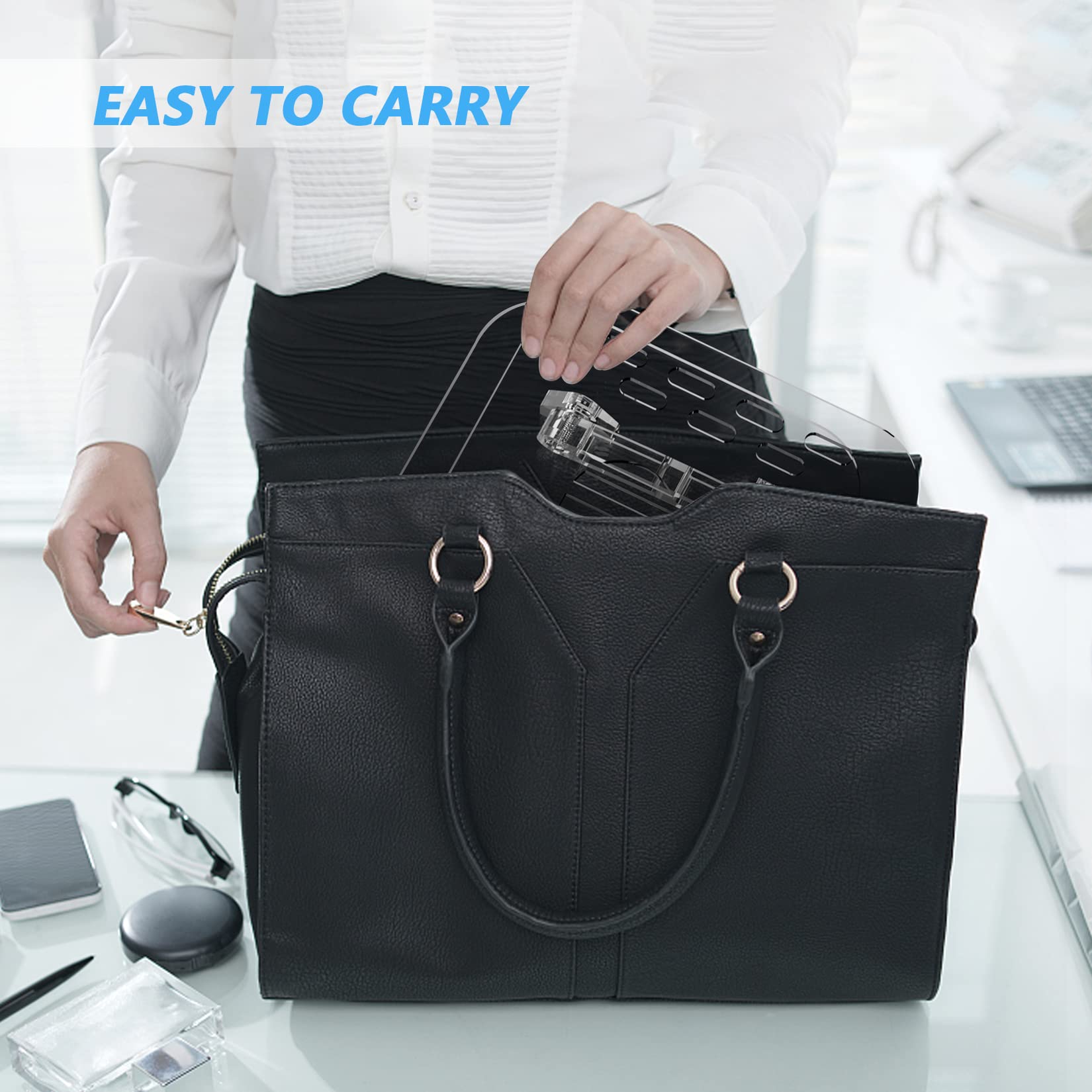 Lpoake 2 Pack Adjustable Laptop Stand, Portable Ergonomic Computer Stand For Laptop, Foldable Laptop Riser For Desk, Compatible