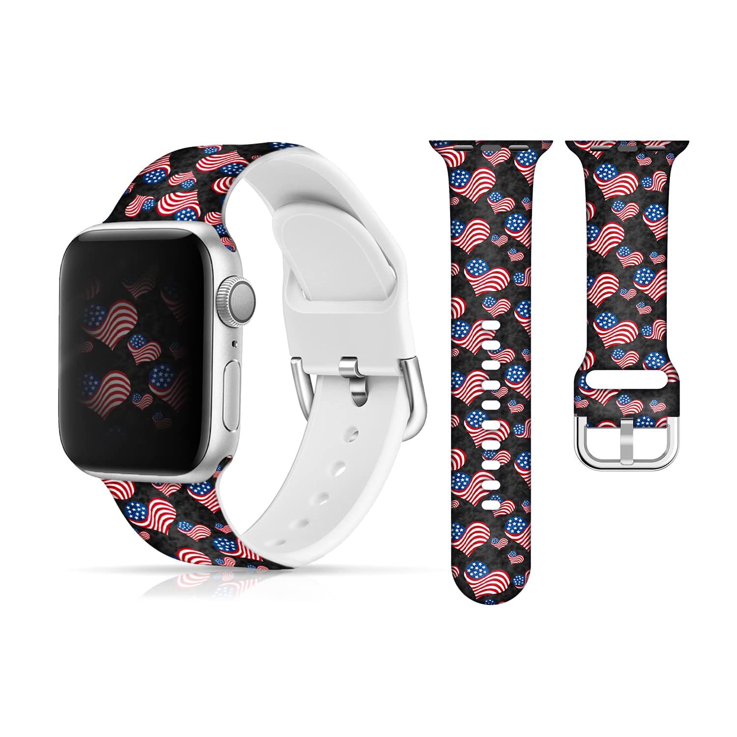 Rabbit Watch Band Compatible With 44Mm Apple Watch Bands For Women 42Mm 45Mm Soft Silicone Wristbands Replacement Strap With Cla