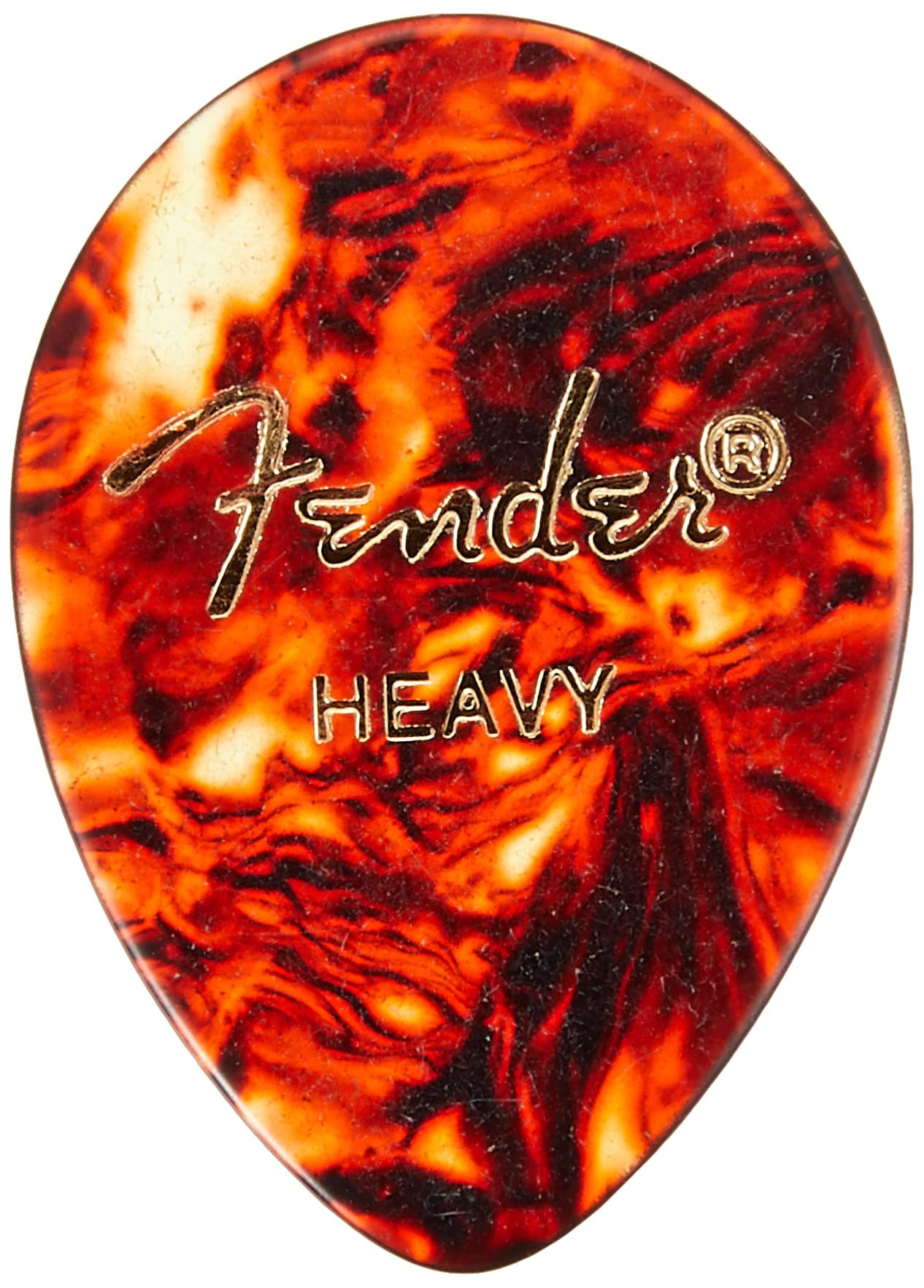 Fender Classic Celluloid Guitar Picks 354 Shape, Guitar Accessories, Tortoise Shell, Heavy, 12 Pack
