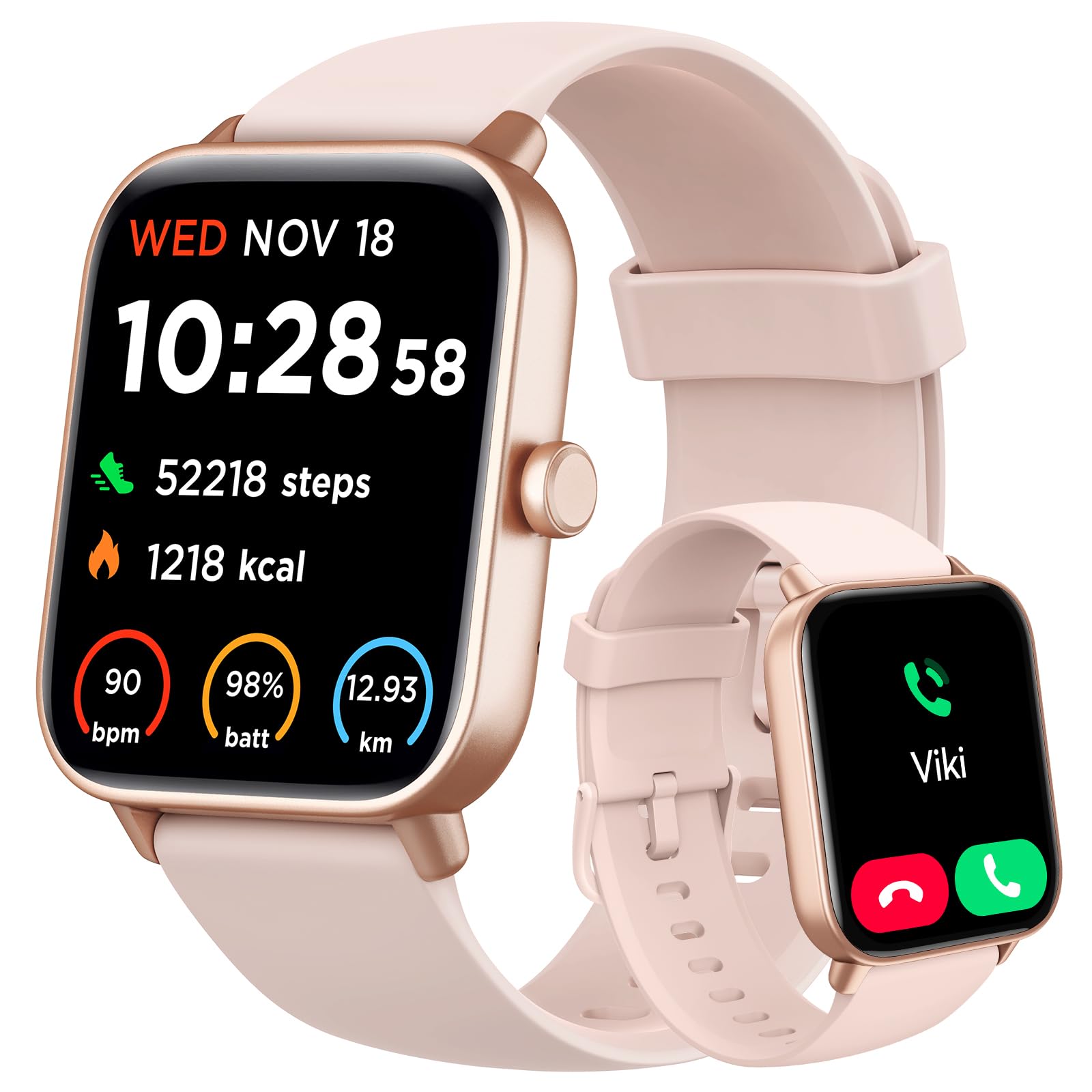 Smart Watch For Women Android & Iphone, Alexa Built In, Ip68 Waterproof Activity Fitness Tracker With Bluetooth Call (Answer/Mak