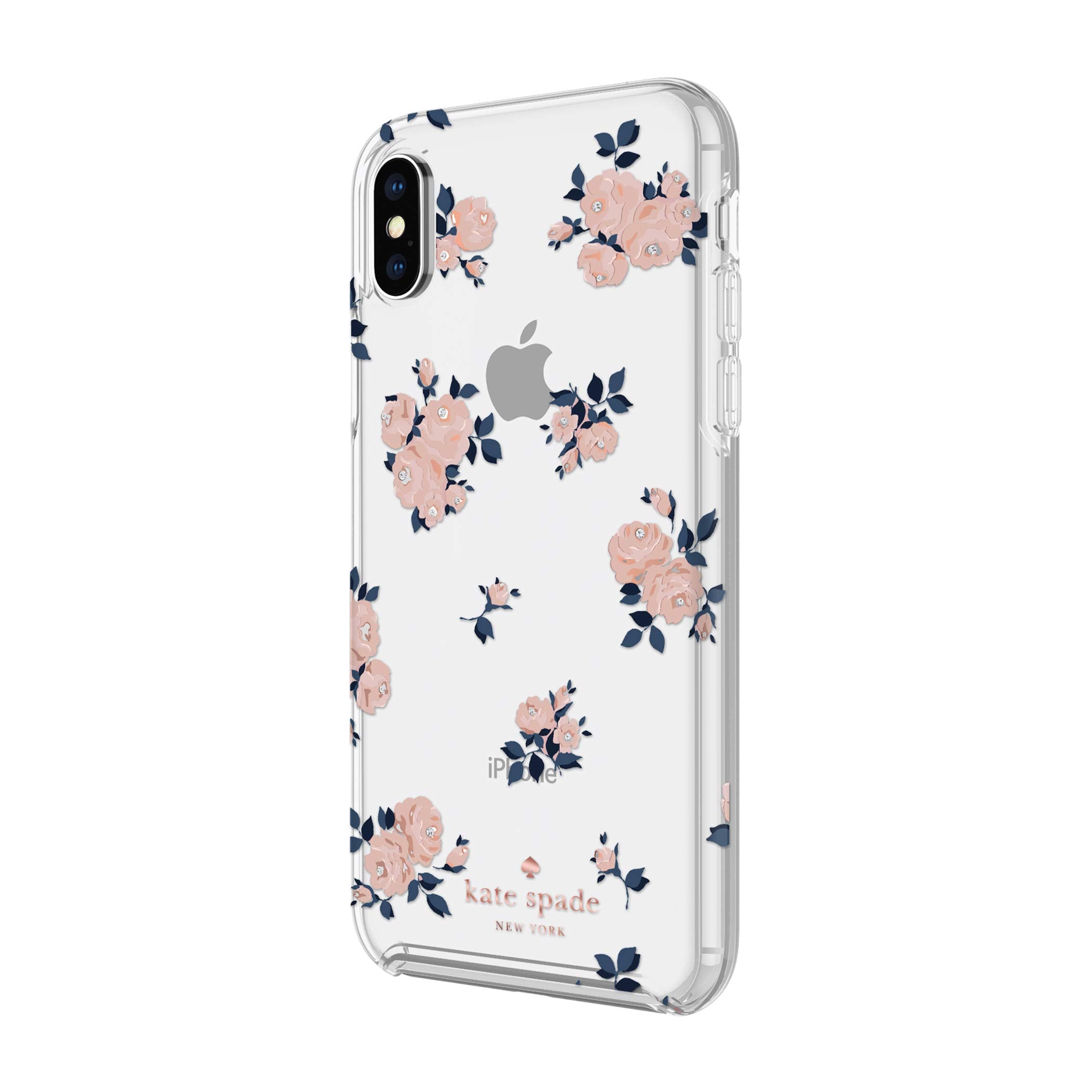 Kate Spade New York Protective Hardshell Case (1 Pc Comold) Compatible With Apple Iphone X And Xs   Happy Rose Pink/Navy