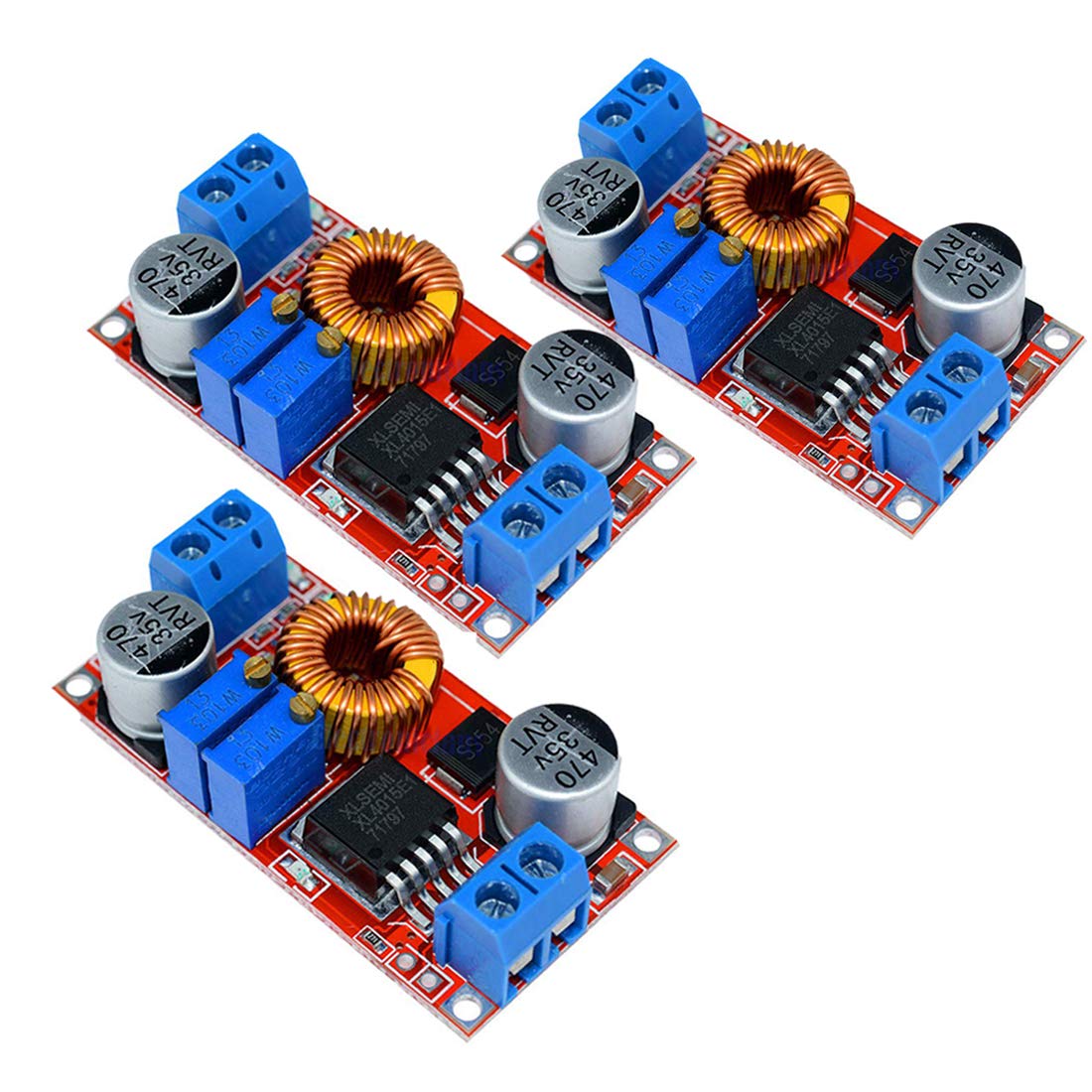 Hiletgo 3Pcs Xl4015 5A Dc To Dc Cc Cv Lithium Battery Step Down Charging Board Led Power Converter Charger Step Down Module