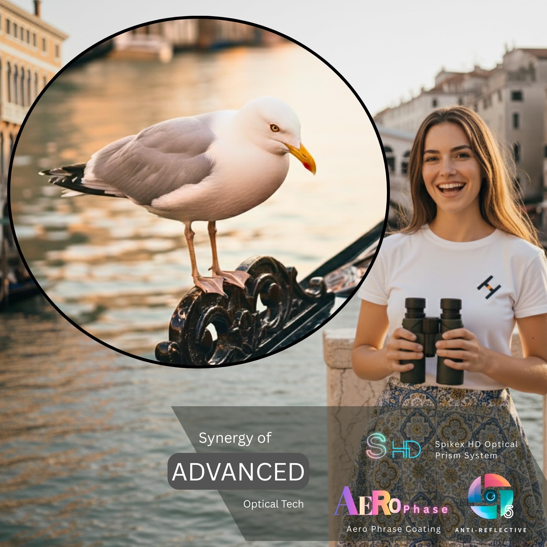 Hontry 8X42 Hd Binoculars, Ipx6 Completely Waterproof Binoculars For All Outdoor Activities, Weathers And Seasons