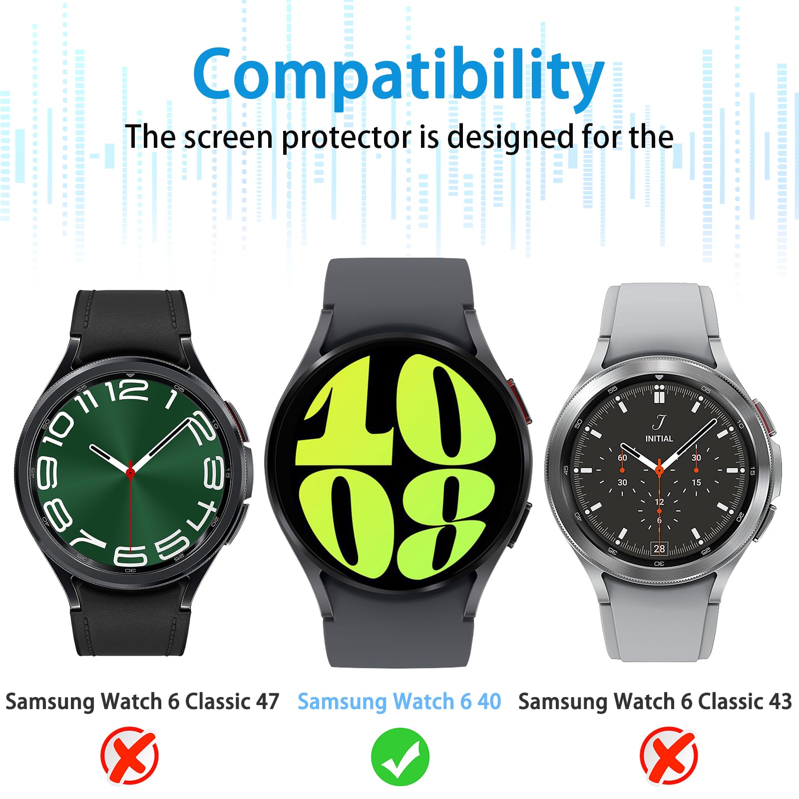 Suoman 4 Pack For Samsung Galaxy Watch 6/Galaxy Watch 7 40Mm Screen Protector Tempered Glass,[Anti Scratch]2.5D 9H Hardness Ultr