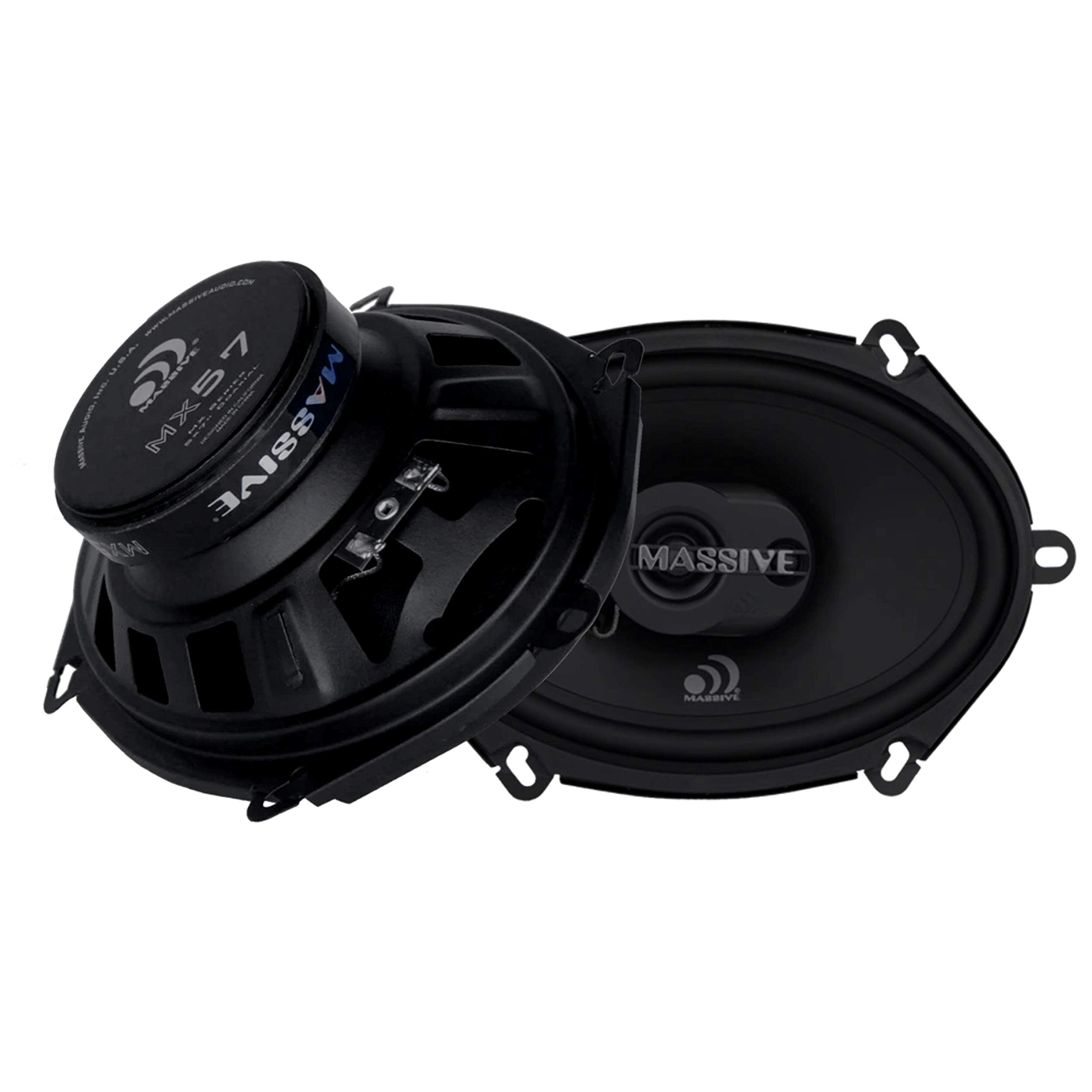 Massive Audio MX57V2 | 5x7/6x8 2-Way Coaxial Car Speakers | 100W Max / 50W RMS | Premium Sound Upgrade | High-Efficiency Mid-Bas