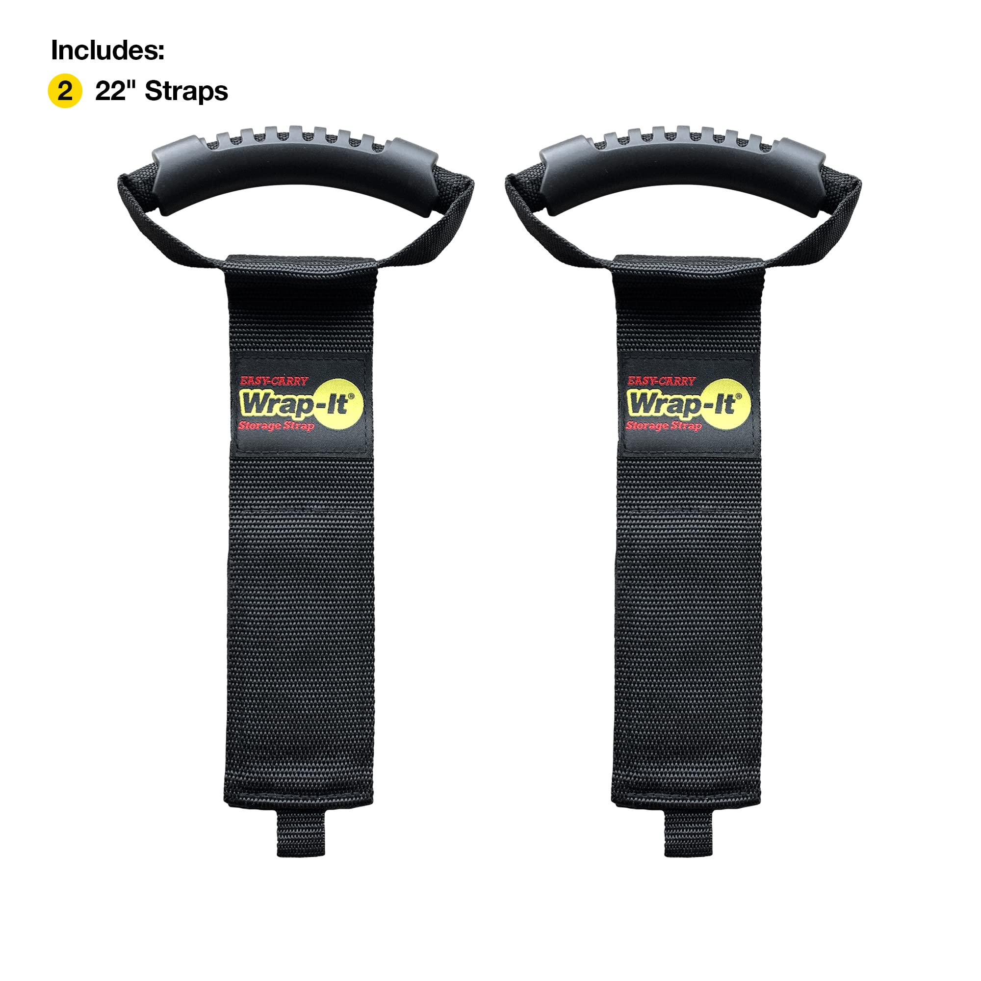Easy Carry Wrap It Storage Straps   22    (2 Pack)   Heavy Duty Hook And Loop Cord Carrying Strap, Hanger, And Organizer With Ha