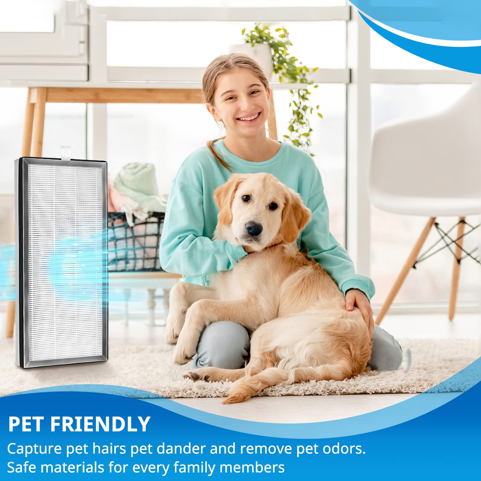 40 Replacement Filter H13 Hepa 40 Filter   Compatible With 40 3 In 1 Filters Contains High Efficiency Activated Carbon Filter, 4