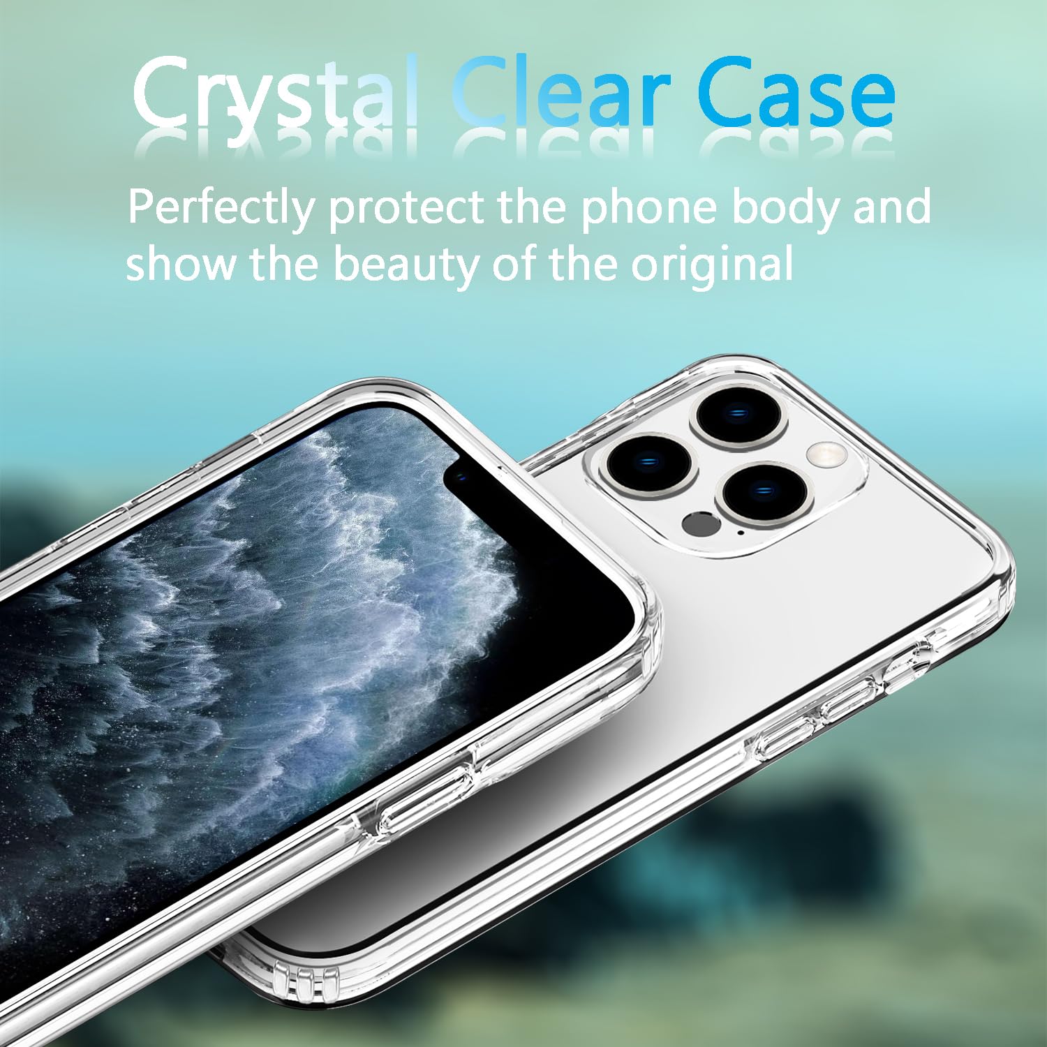 Tenoc Phone Case Compatible With Iphone 11 Pro, Clear Case Non Yellowing Protective Bumper Hard Back Cover For 5.8 Inch