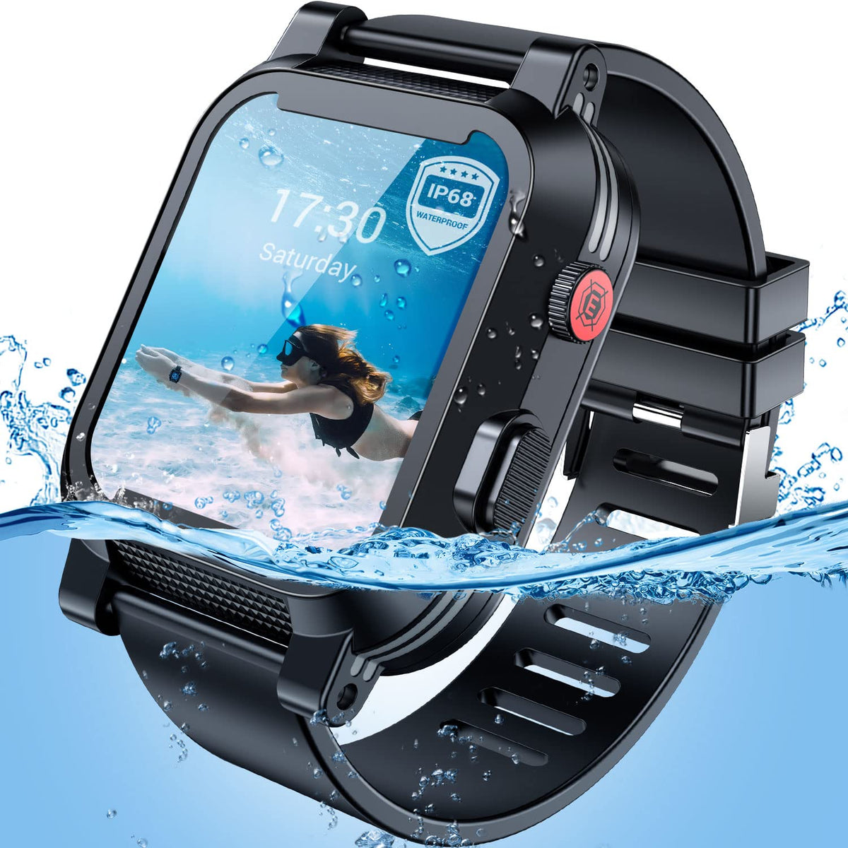 Effun Waterproof Case For Apple Watch 38Mm 45Mm 44Mm 42Mm 41Mm 40Mm With Band, Ip68 Waterproof Built In Screen Protector For App