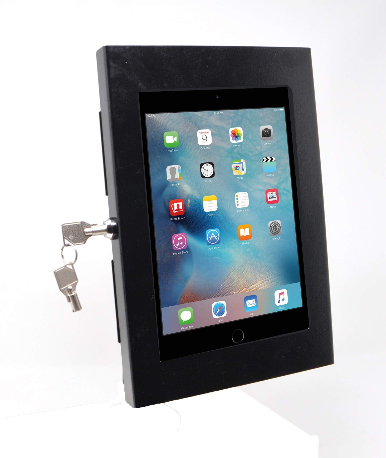 Tabcare Locking Security Metal Case For Ipad Mini Used As Kiosk, Pos, Store, Show Display (Black, Ipad Mini 4/5)