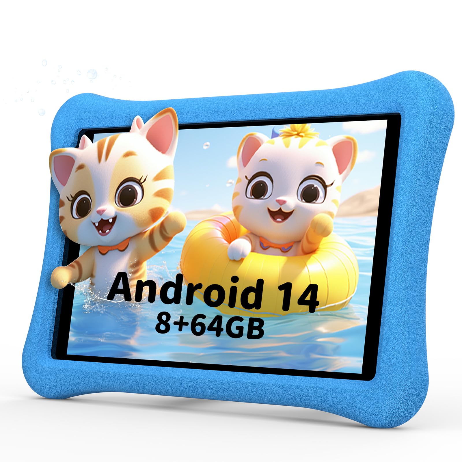 Awow Kids Tablet For Kids 3 7: 10 Inch Android 14 8Gb Ram 64Gb Rom Toddler Tablet For Kids 8 12 With Bluetooth Wifi Parental Con