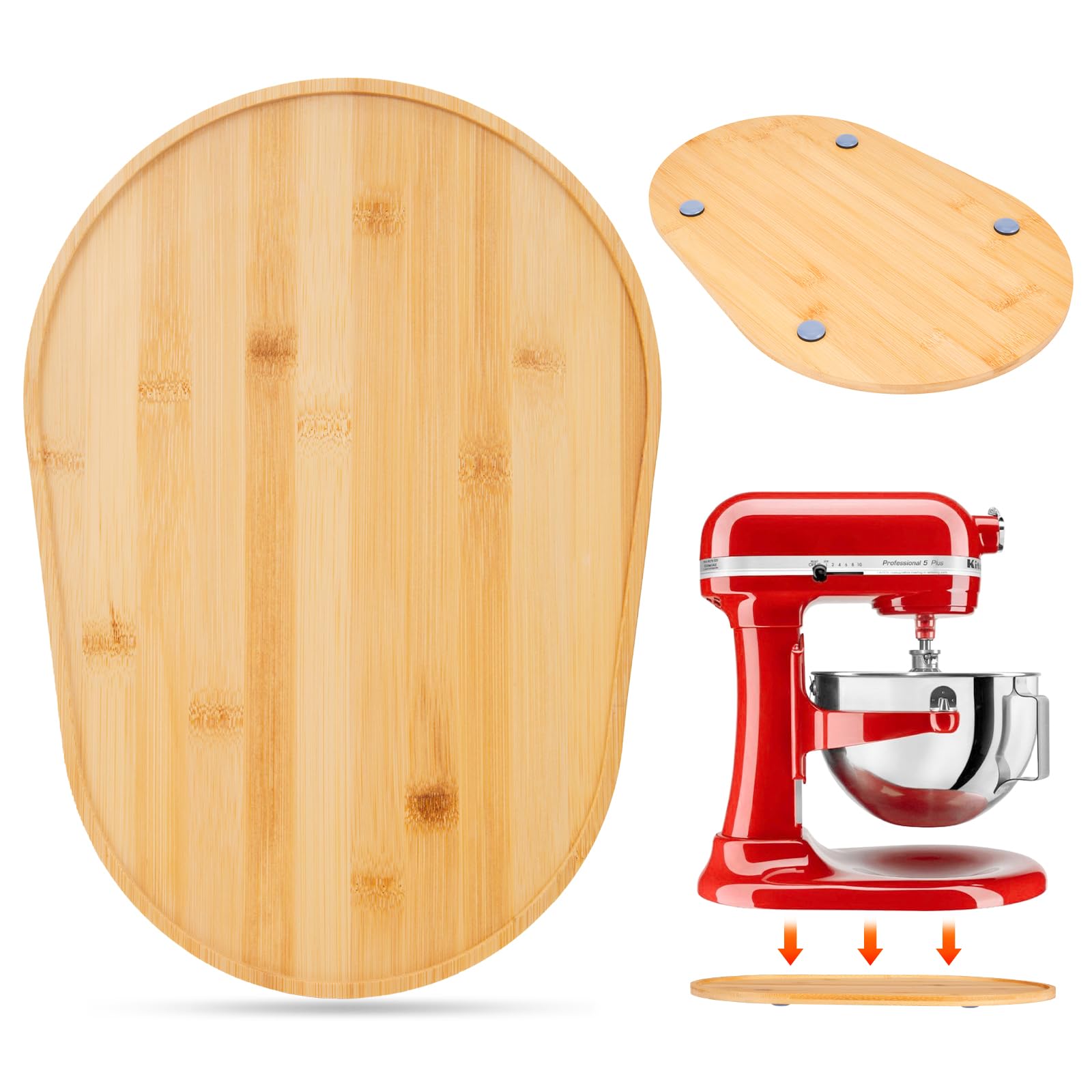 Mixer Sliding Slider Compatible With Kitchenaid Bowl Lift Mixer   Bamboo Kitchen Countertop Storage Mover Sliding Caddy Moving T