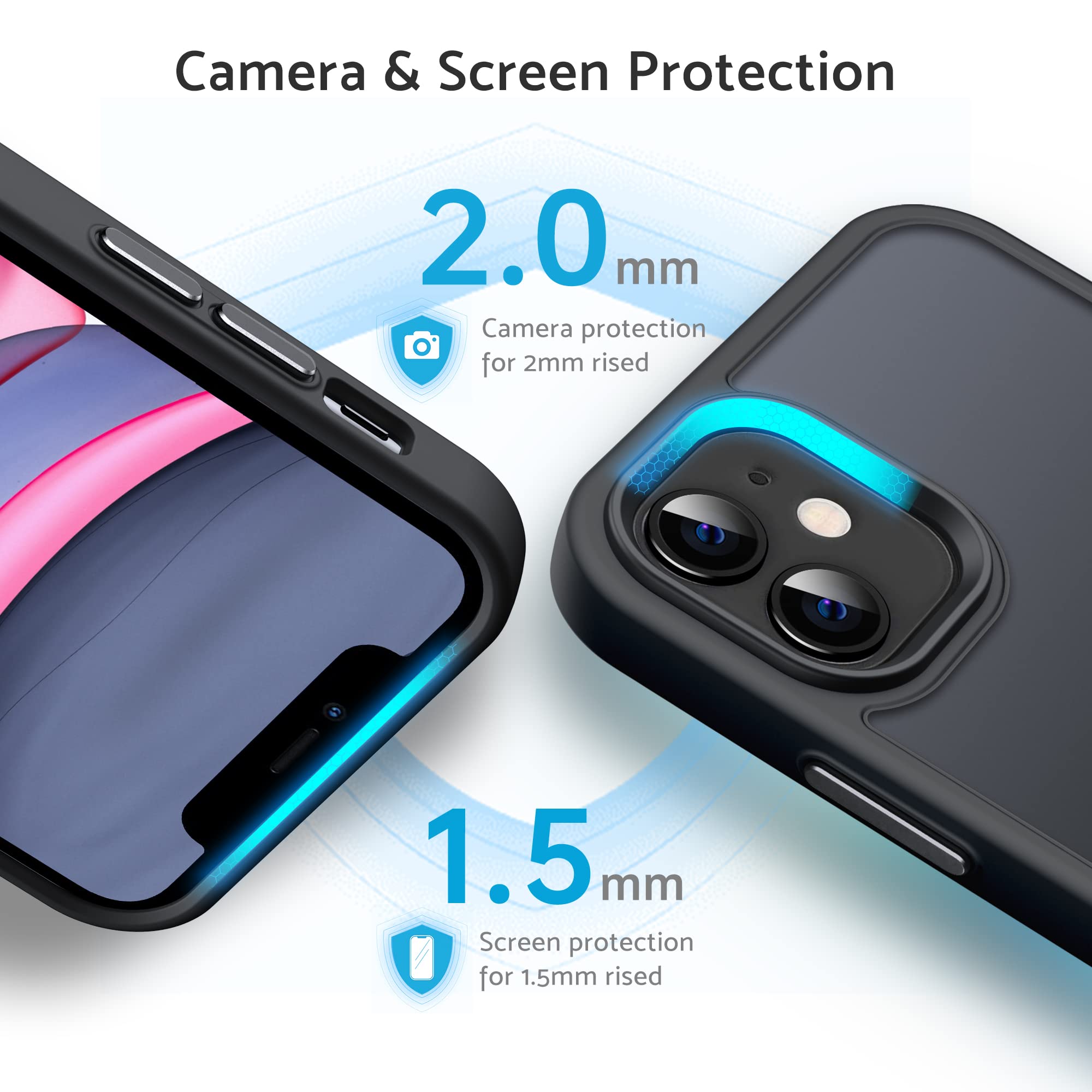 Anqrp Square Series Designed For Iphone 11 Case, [Support Wireless Charging] Super Soft Silicone Slim Phone Case Cover For Iphon