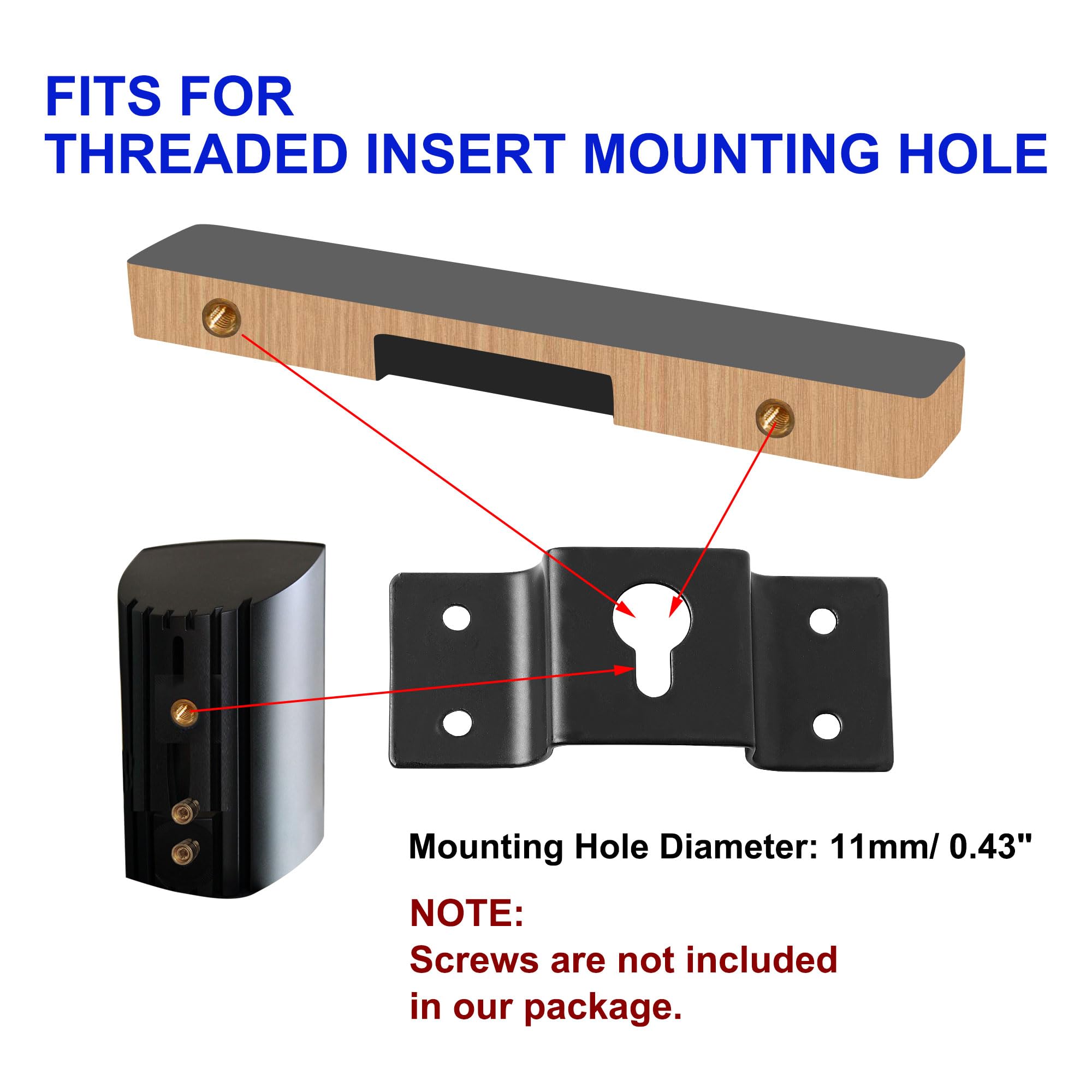 Uxcell 5 Pcs Wall Mounted Speaker Hanging Brackets, 7Cm Long Speaker Mounting Clothing Rack Iron Hanger Plate Accessories For Su