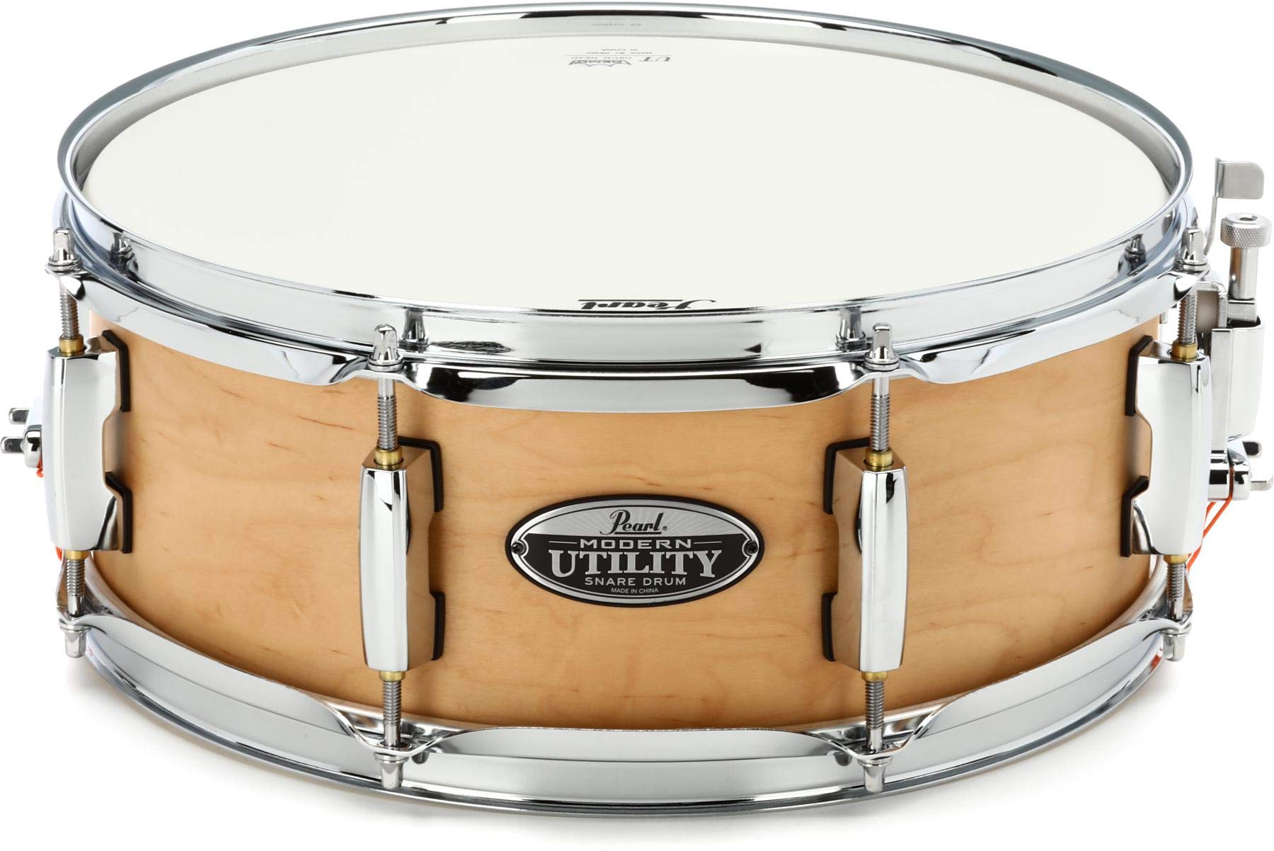 Pearl Modern Utility Snare Drum   13 Inches X 5 Inches Satin Natural