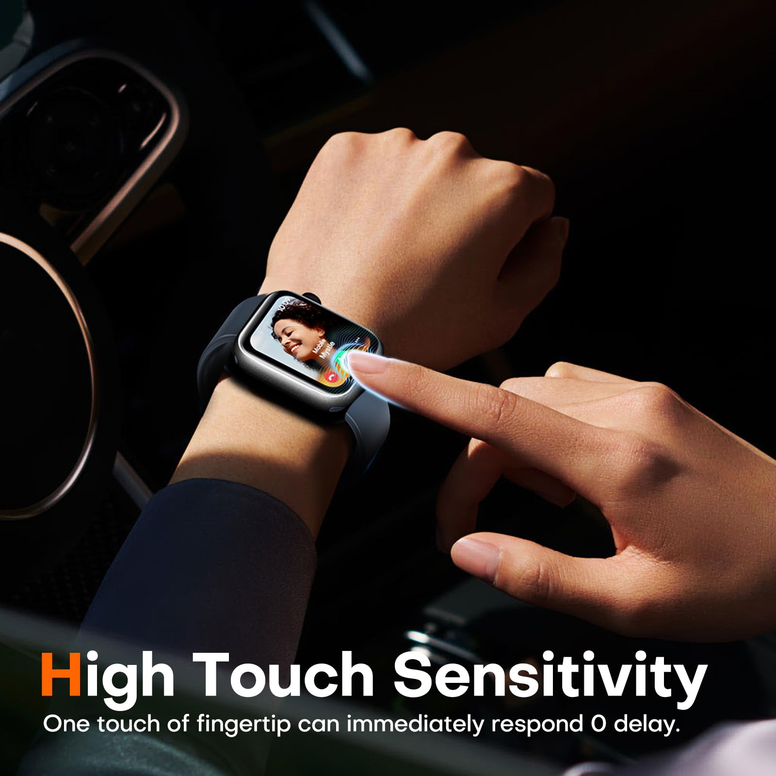 L?K 6 Pack Tpu Screen Protector For Apple Watch 44Mm Se Series 6/5/4   Anti Scratch No Bubbles [Touch Sensitive] Upgrade Flexibl